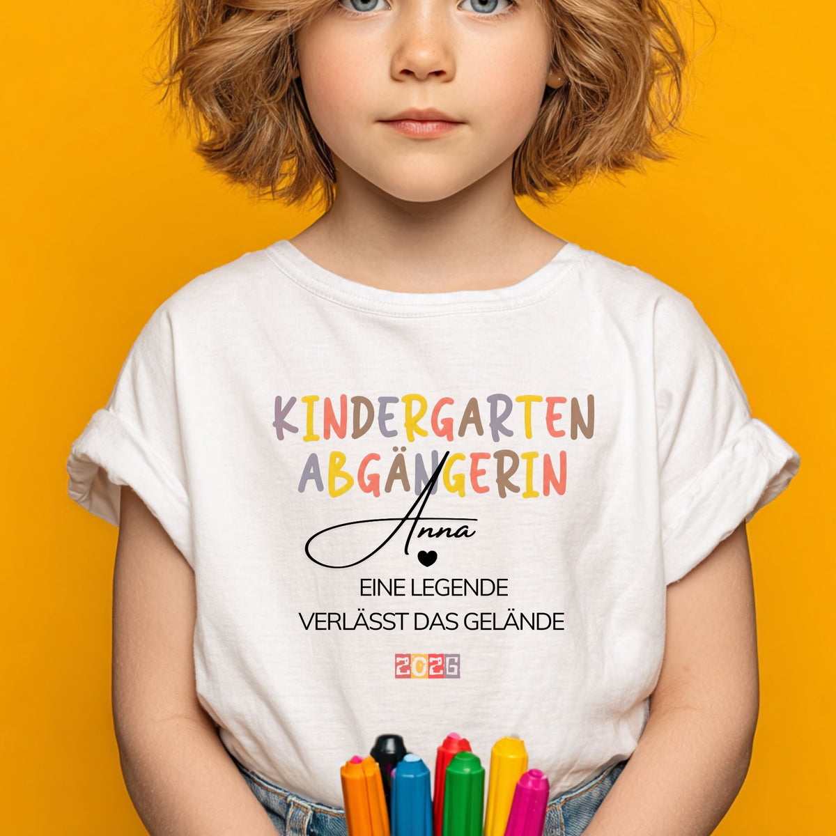 Kindergarten Abgänger 2026 Shirt personalisiert - Boho Abschied Geschenk Kita - Schulkind 2026 – Einschulung