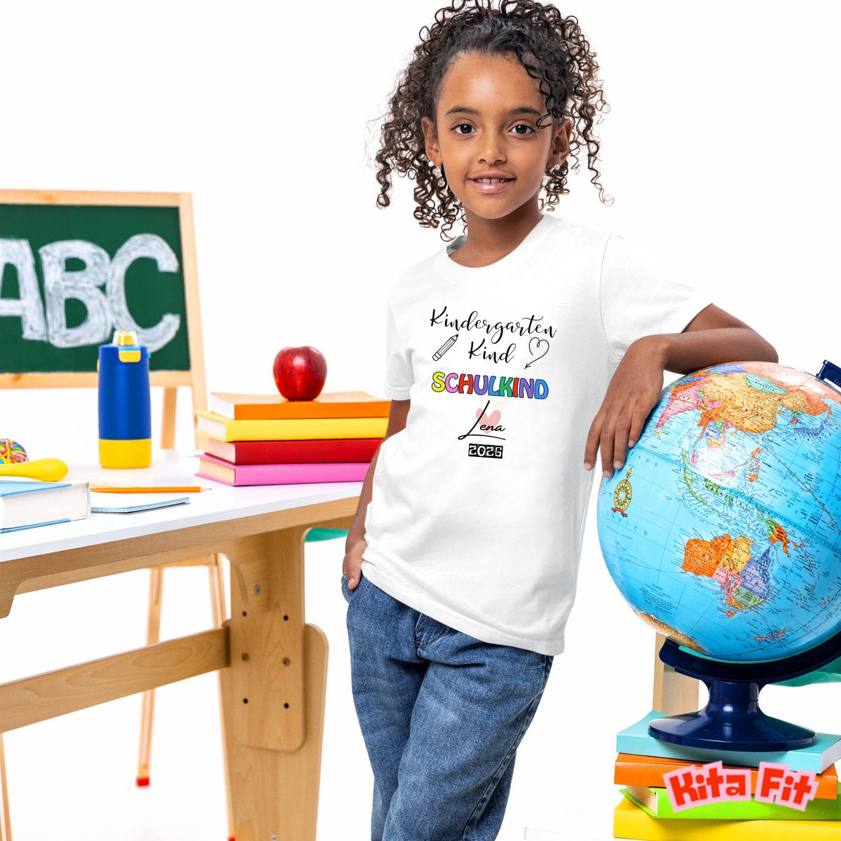 Schulkind Geschenk | Personalisiertes Kindergarten Kind T-Shirt mit Namen