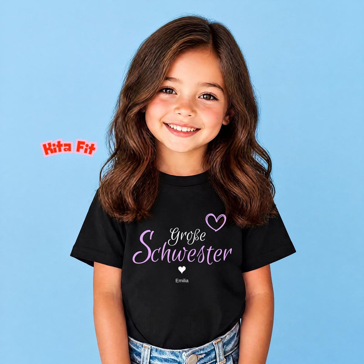 Geschwister Geschenk | Großer Kleiner Bruder Schwester Shirt mit Namen