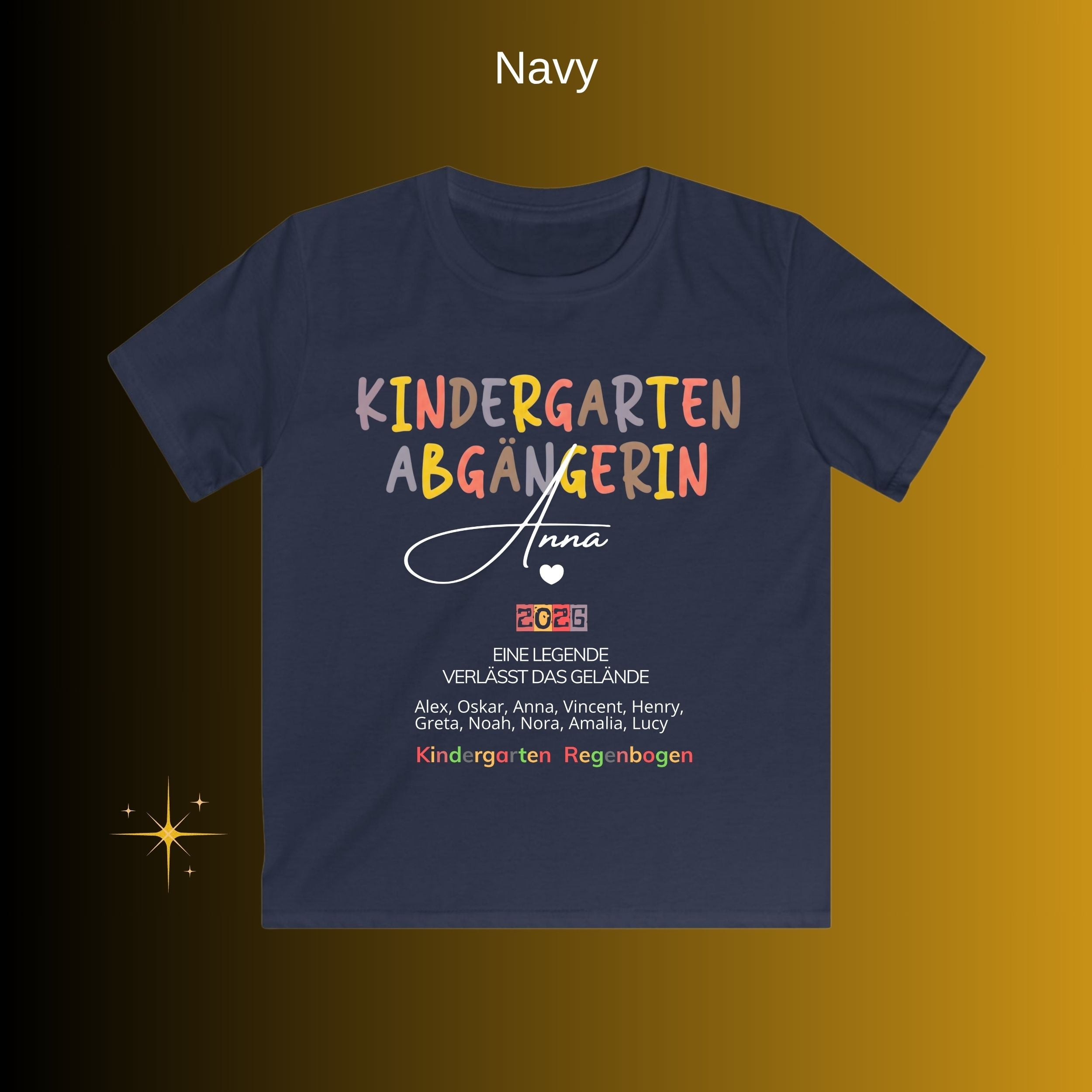 Kindergarten Abgänger Kids T-Shirt — Personalized Class Year Graduation Tee