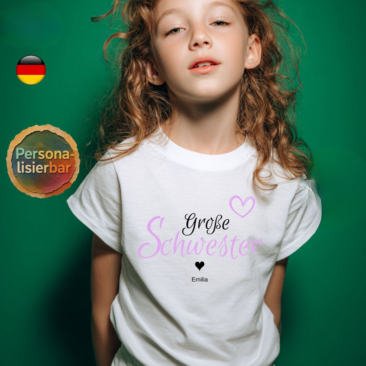 Geschwister Geschenk | Großer Kleiner Bruder Schwester Shirt mit Namen