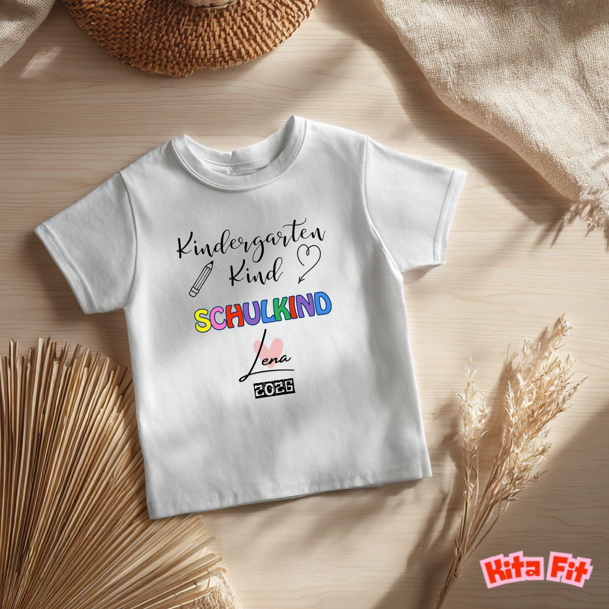 Schulkind Geschenk | Personalisiertes Kindergarten Kind T-Shirt mit Namen