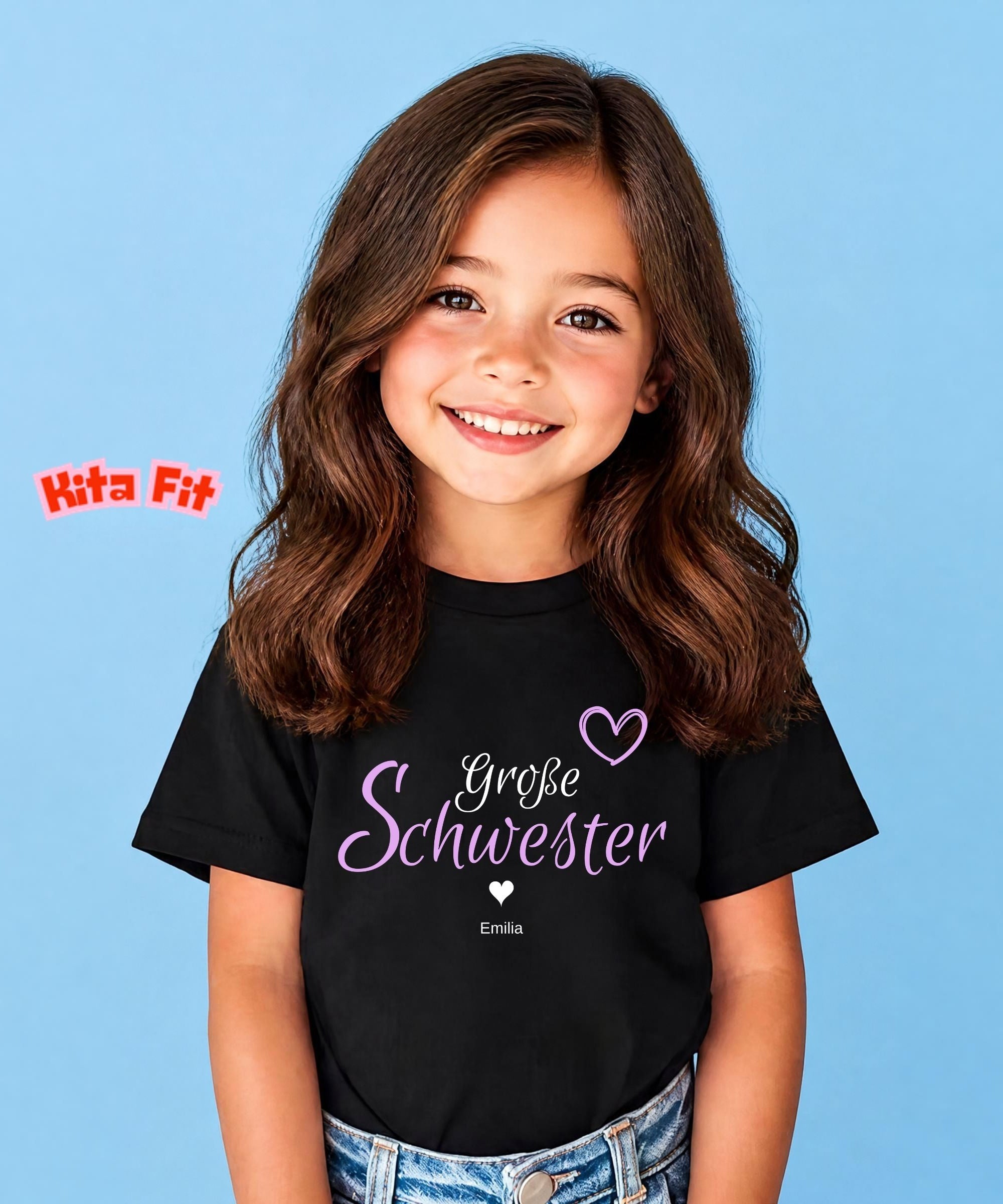 Geschwister Geschenk | Großer Kleiner Bruder Schwester Shirt mit Namen