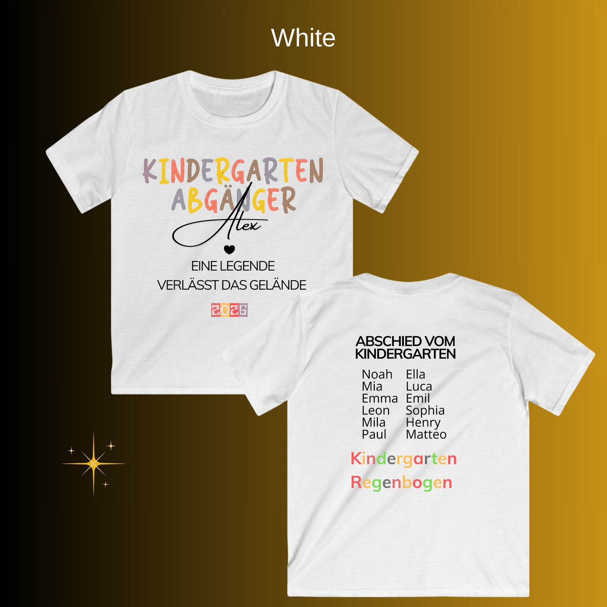 Kindergarten Abgänger 2026 Shirt personalisiert - Boho Abschied Geschenk Kita - Schulkind 2026 – Einschulung