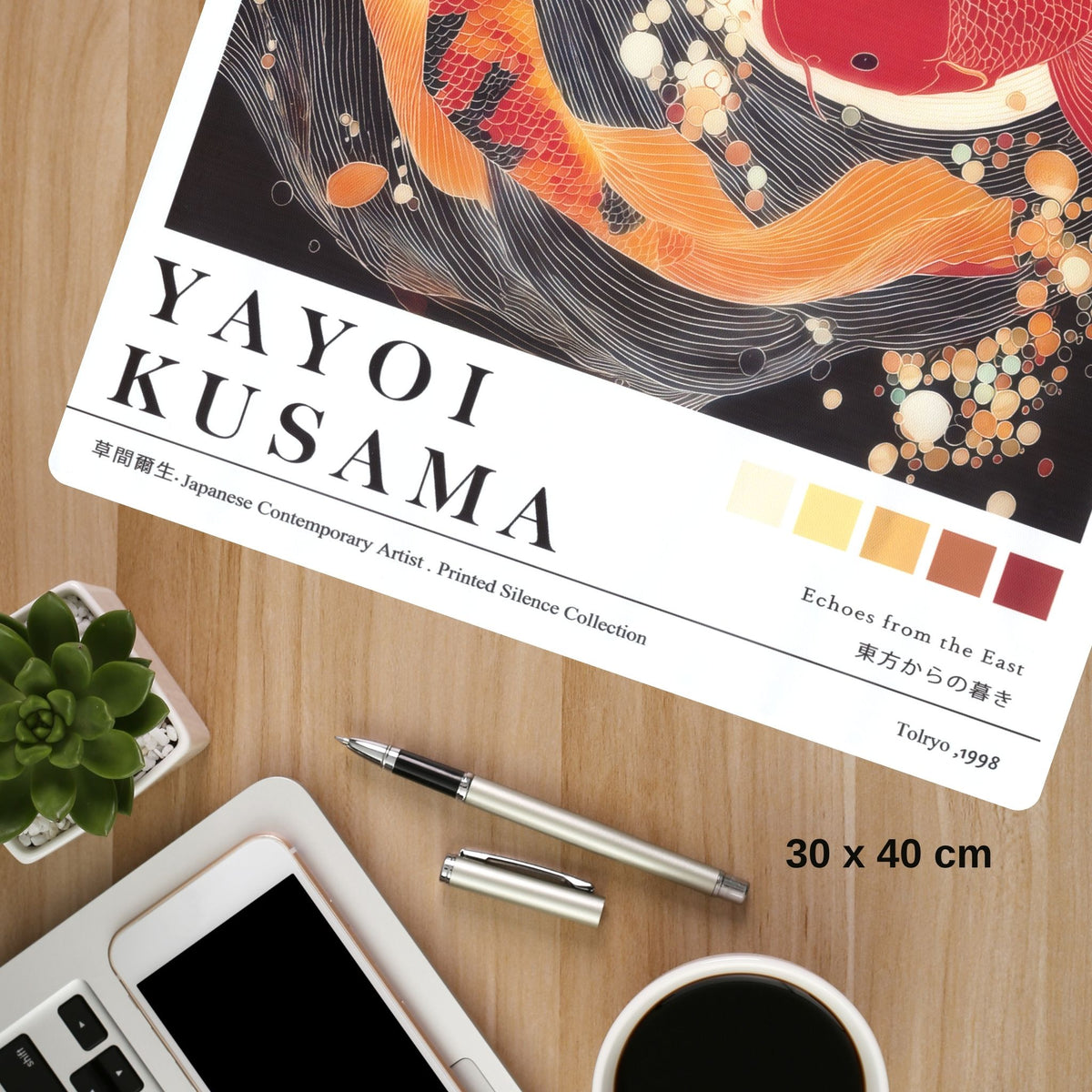 Japan Yayoi Kusama Poster | Asiatisches Fisch Leinwandbild Wanddeko