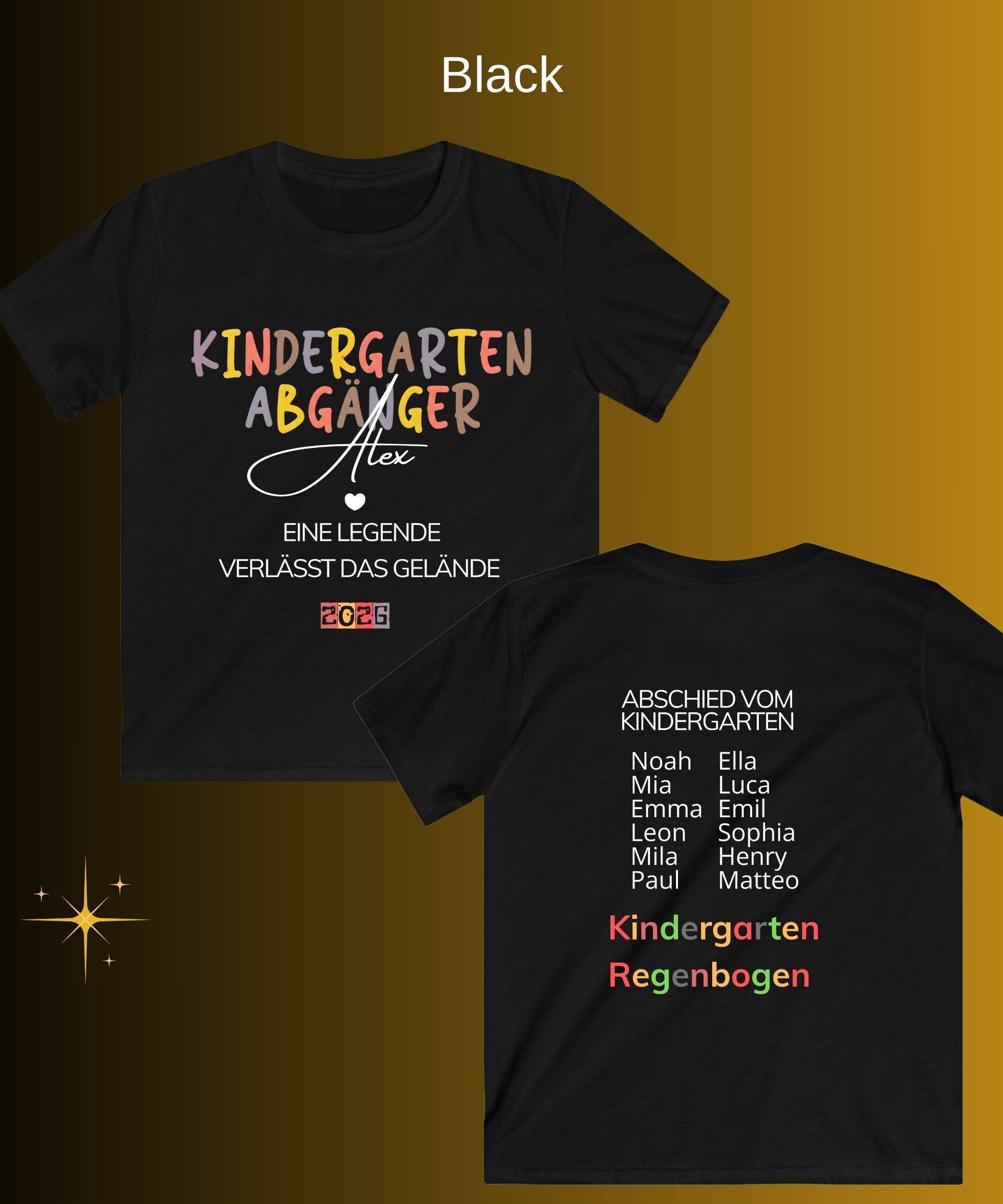 Kindergarten Abgänger 2026 Shirt personalisiert - Boho Abschied Geschenk Kita - Schulkind 2026 – Einschulung