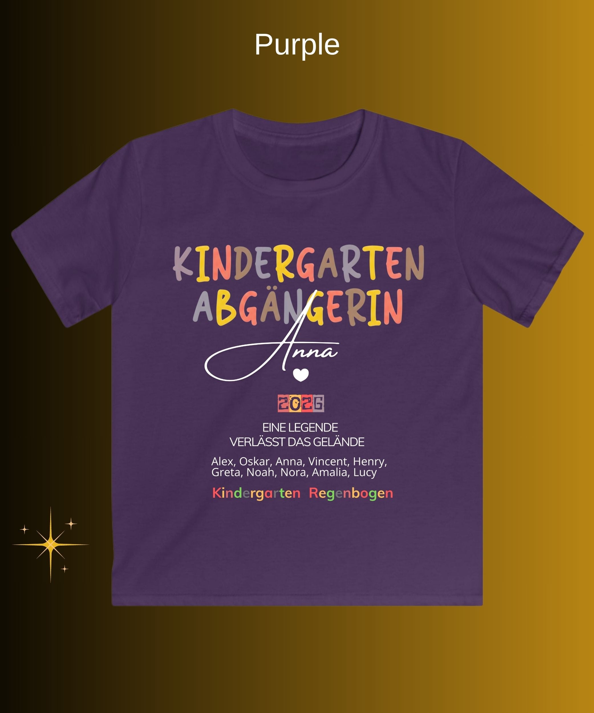 Kindergarten Abgänger Kids T-Shirt — Personalized Class Year Graduation Tee