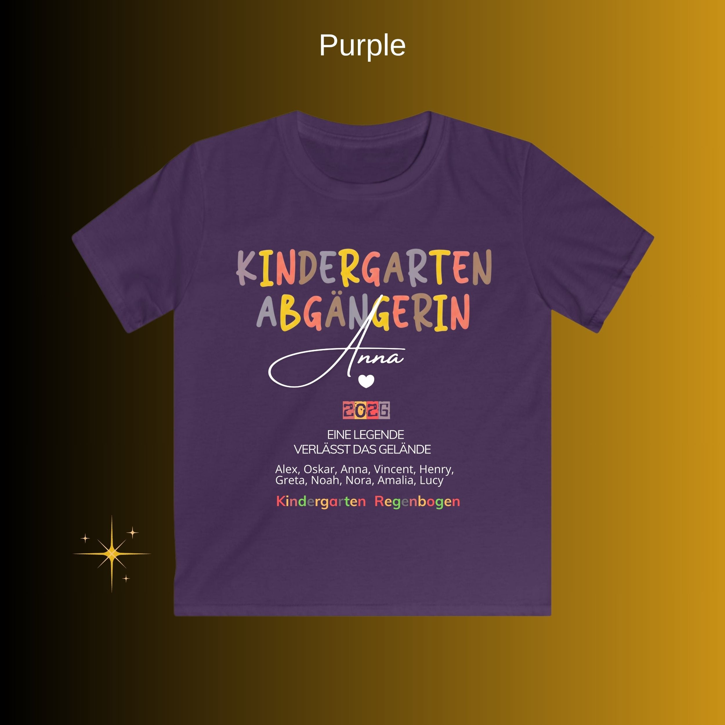 Kindergarten Abgänger Kids T-Shirt — Personalized Class Year Graduation Tee