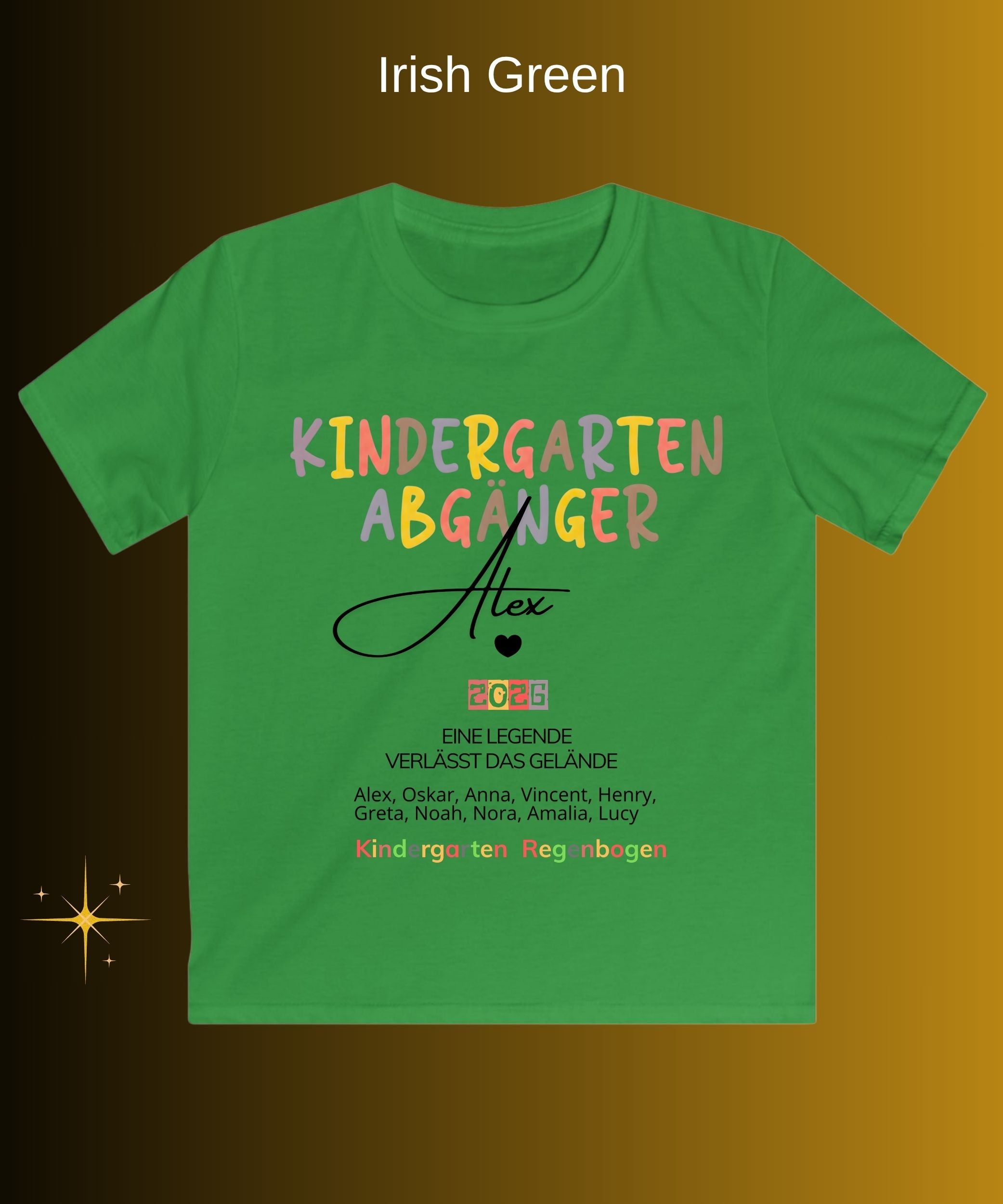 Kindergarten Abgänger Kids T-Shirt — Personalized Class Year Graduation Tee