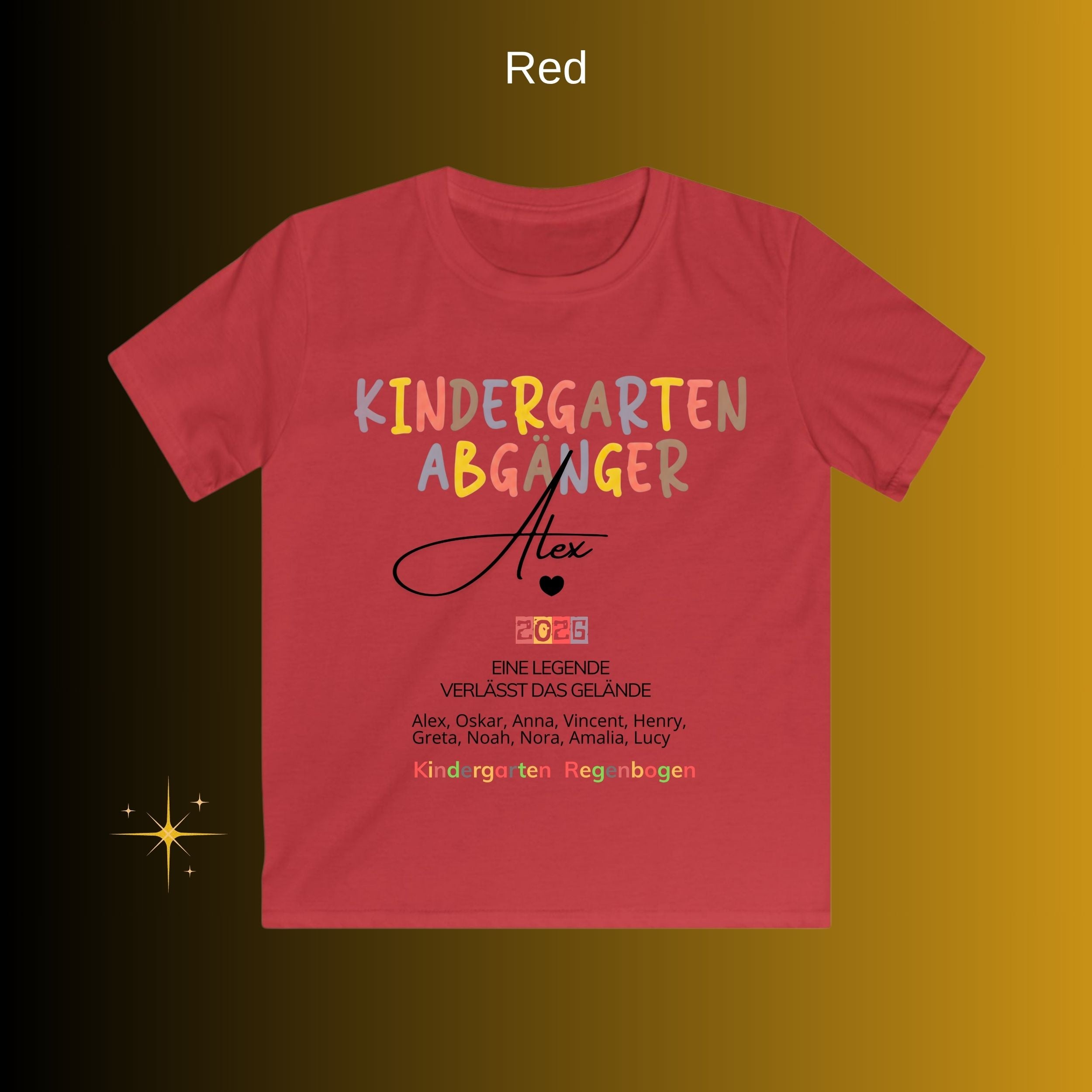 Kindergarten Abgänger Kids T-Shirt — Personalized Class Year Graduation Tee