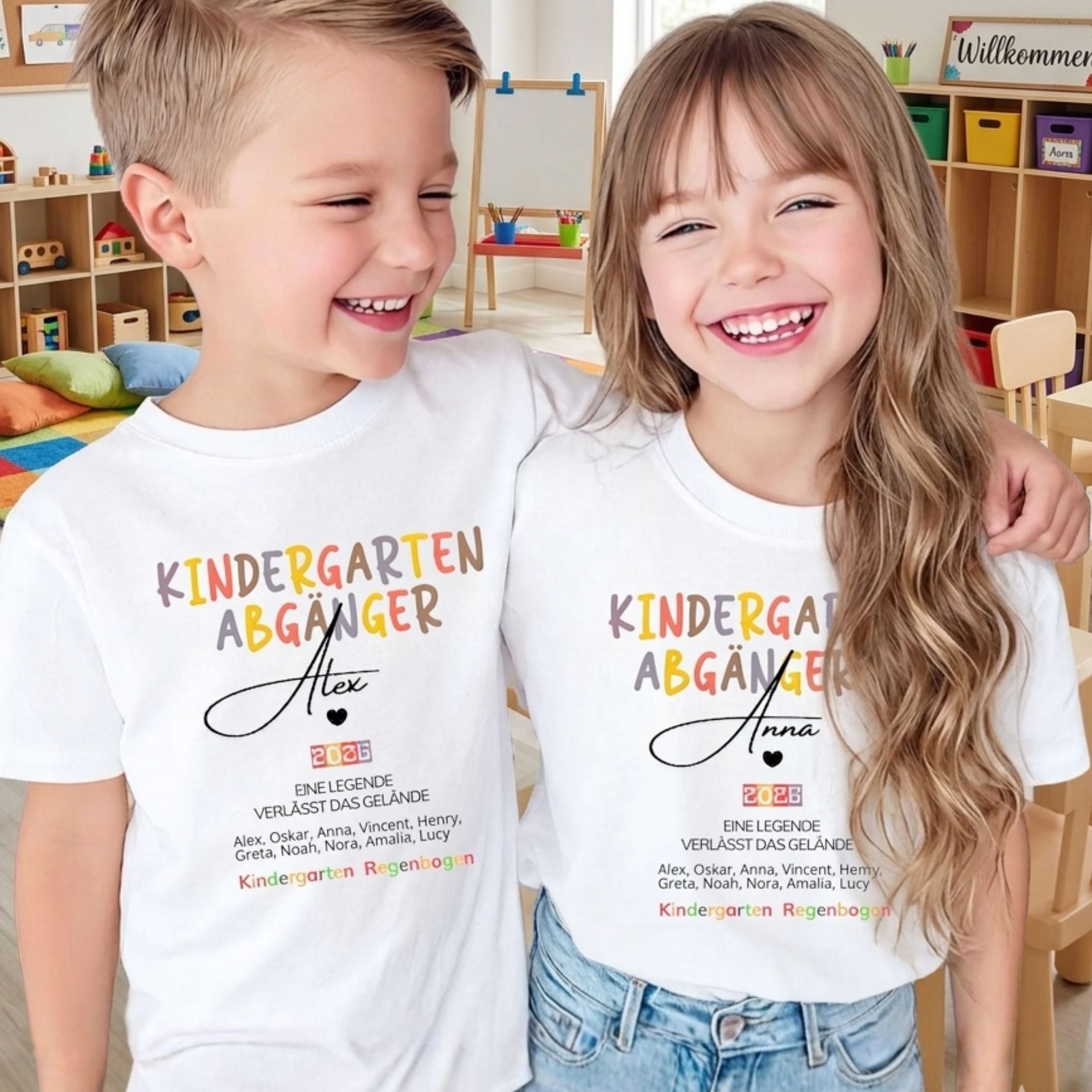 Kindergarten Abgänger Kids T-Shirt — Personalized Class Year Graduation Tee