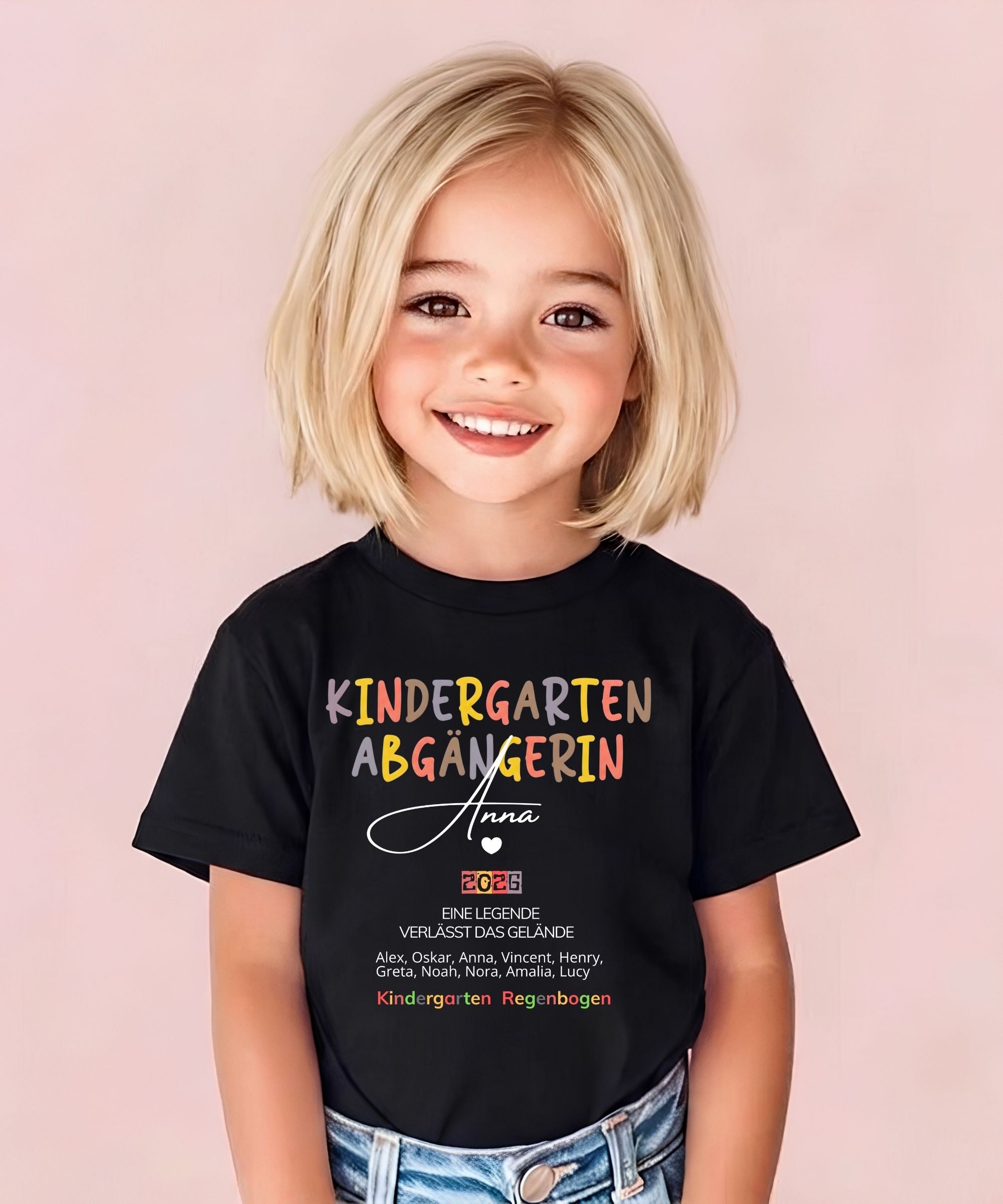 Kindergarten Abgänger Kids T-Shirt — Personalized Class Year Graduation Tee