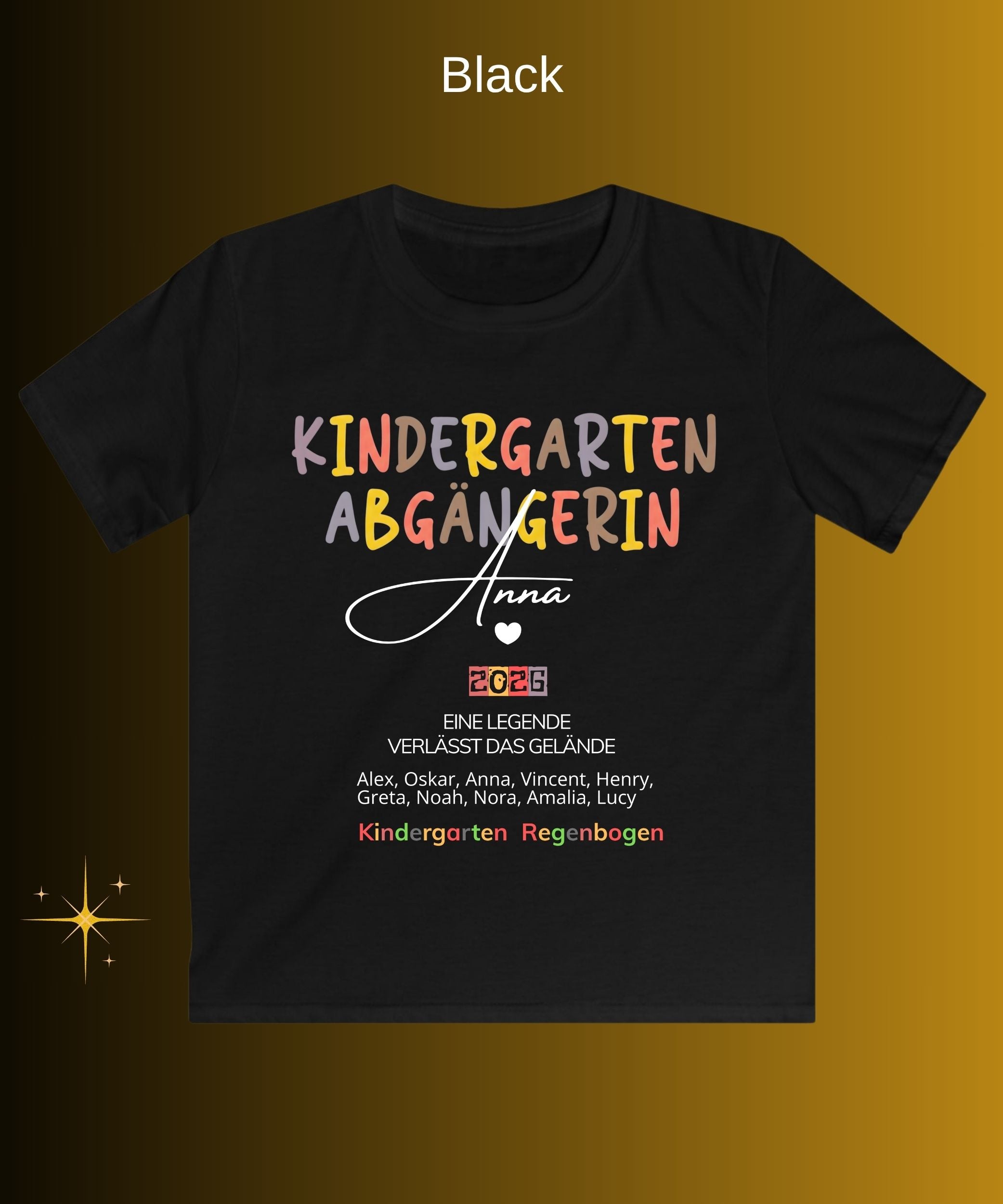 Kindergarten Abgänger Kids T-Shirt — Personalized Class Year Graduation Tee