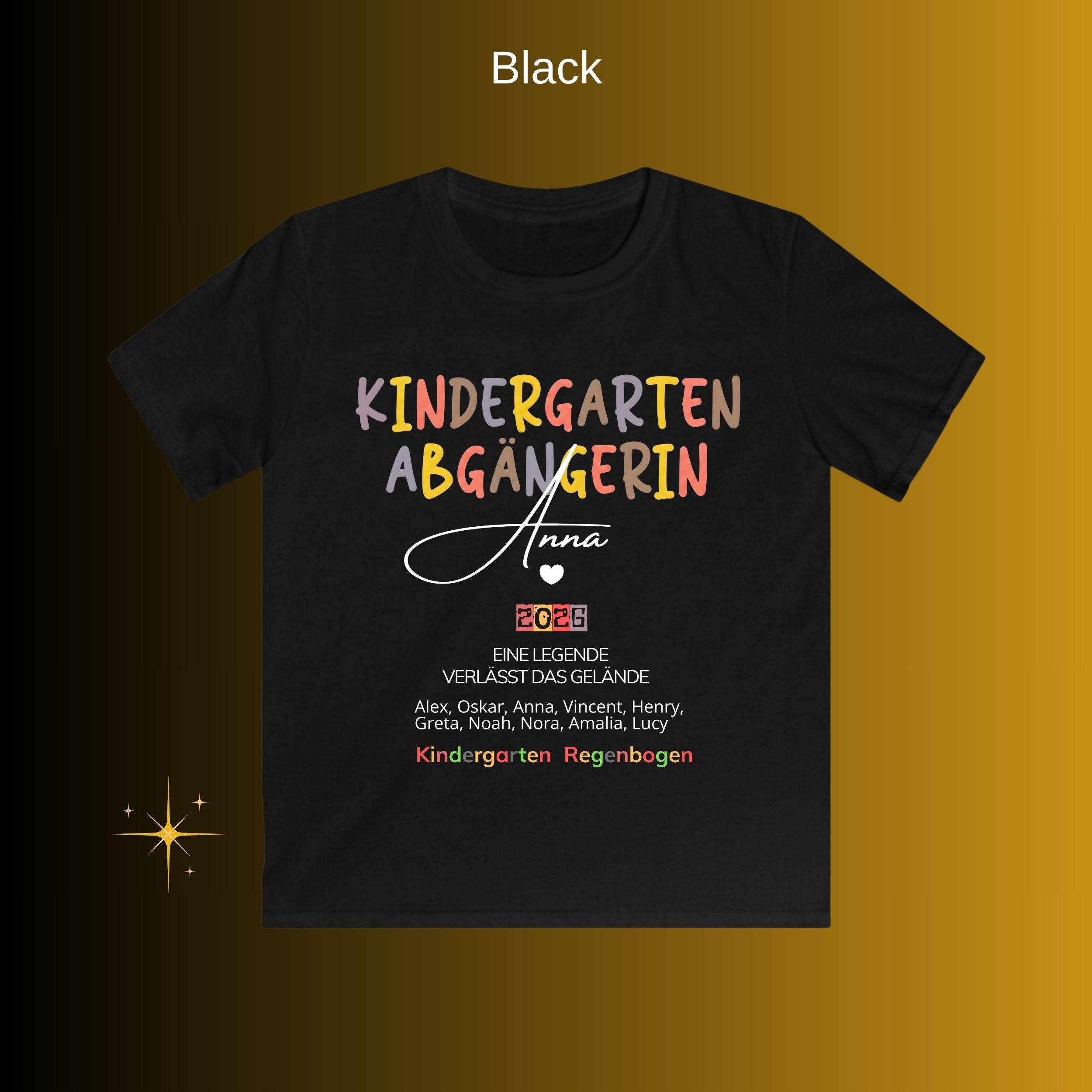 Kindergarten Abgänger Kids T-Shirt — Personalized Class Year Graduation Tee