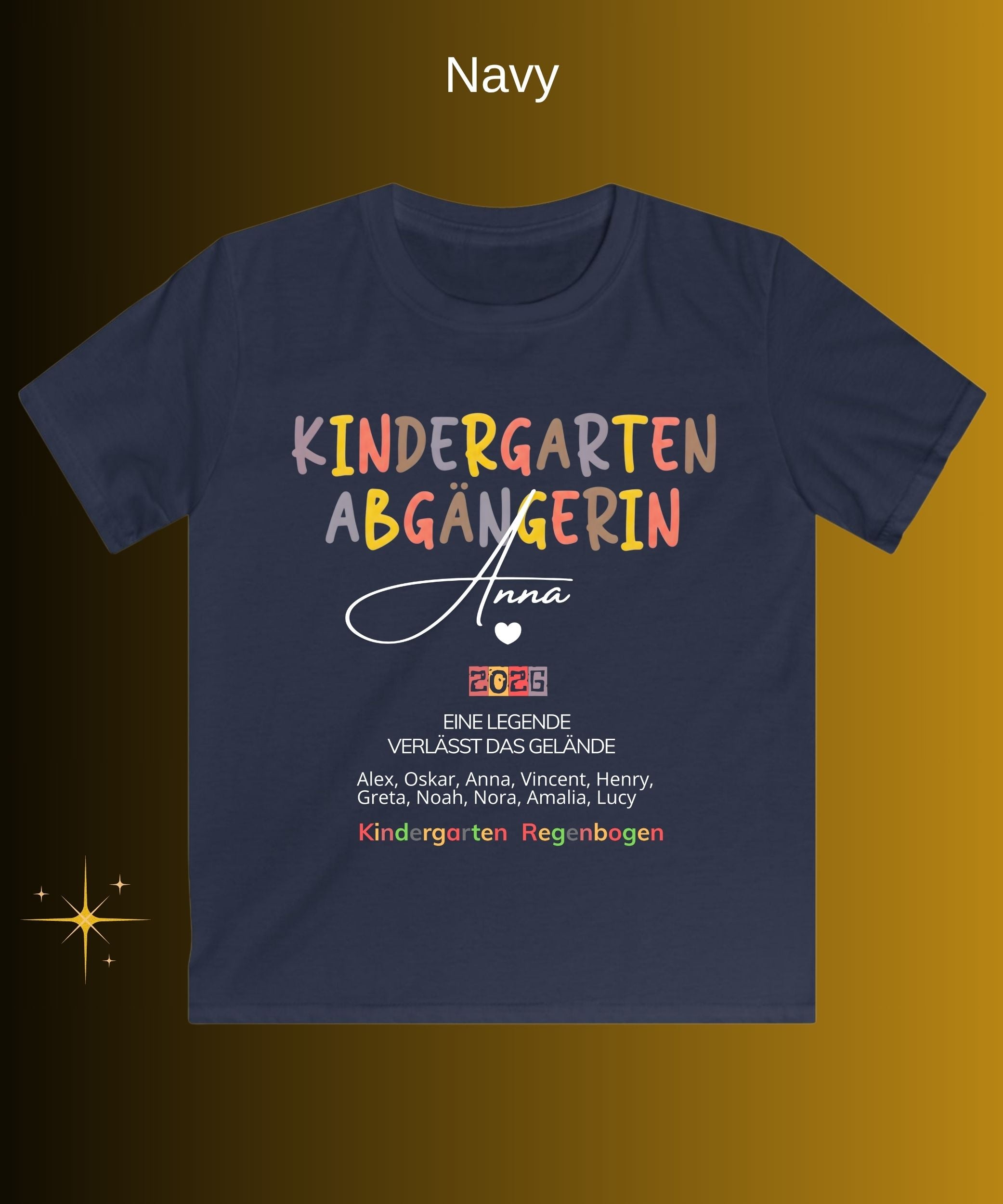 Kindergarten Abgänger Kids T-Shirt — Personalized Class Year Graduation Tee