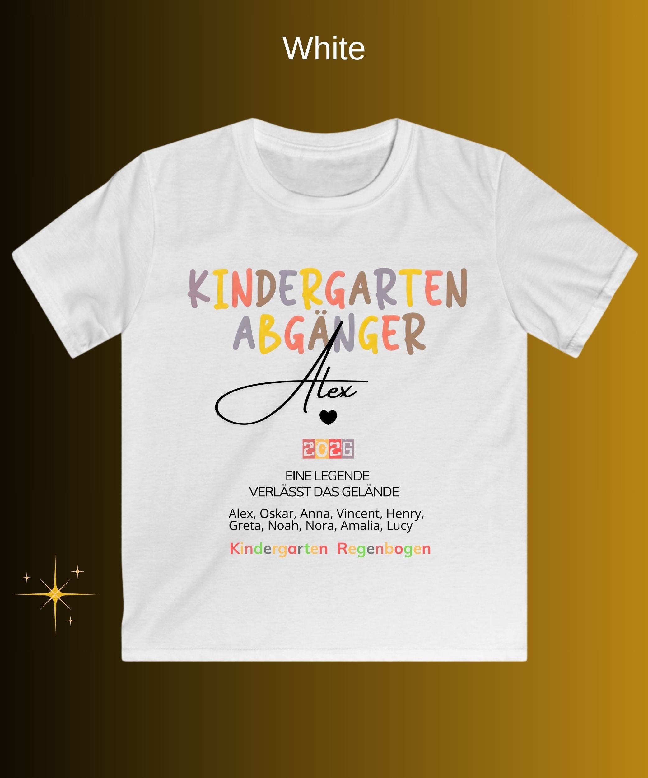 Kindergarten Abgänger Kids T-Shirt — Personalized Class Year Graduation Tee