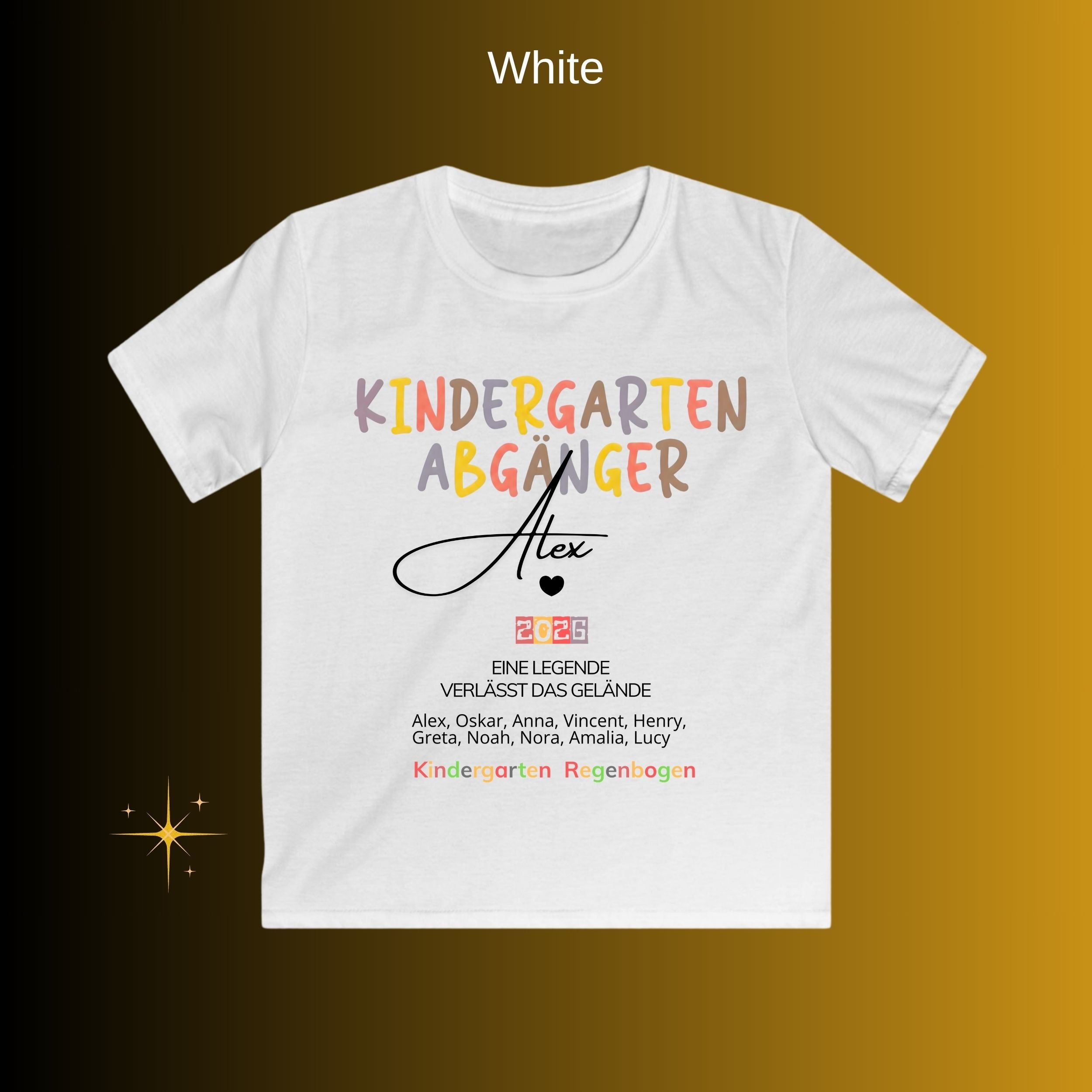 Kindergarten Abgänger Kids T-Shirt — Personalized Class Year Graduation Tee