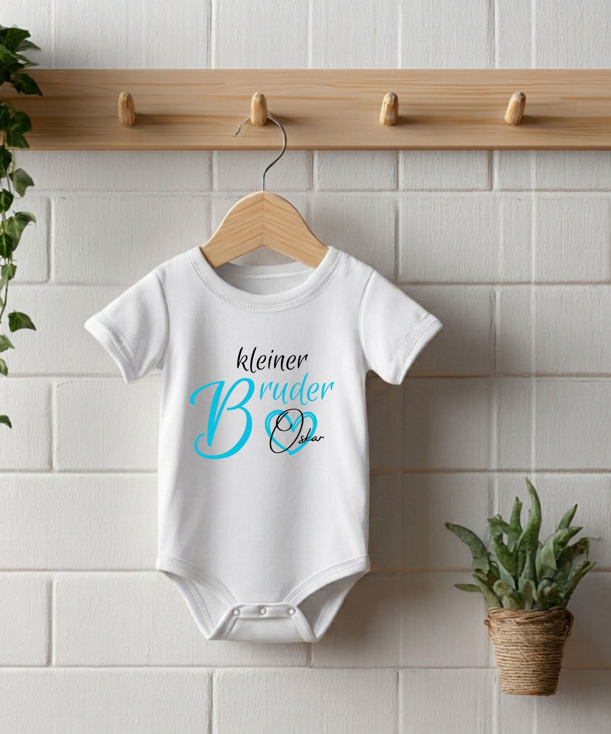 Geschwister Geschenk | Großer Bruder Kleine Schwester Shirt mit Namen