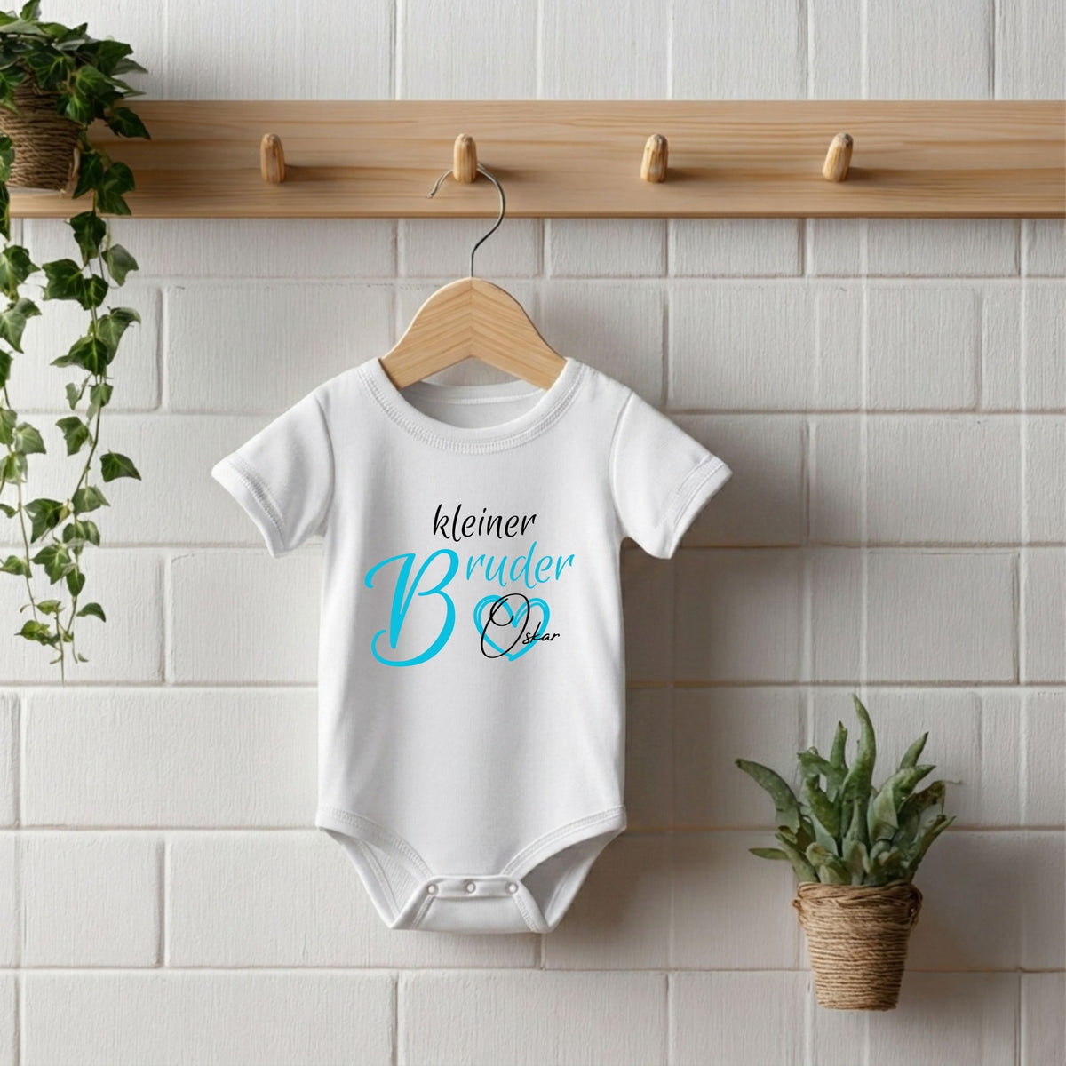 Geschwister Geschenk | Großer Bruder Kleine Schwester Shirt mit Namen