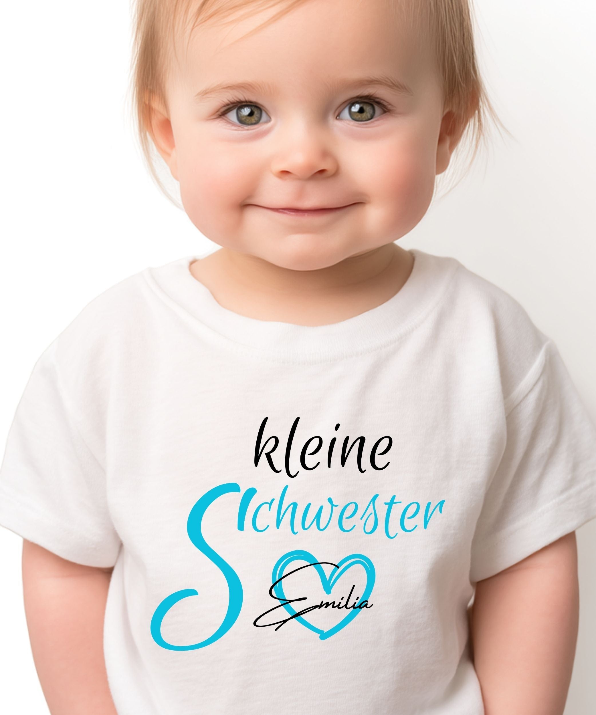 Geschwister Geschenk | Großer Bruder Kleine Schwester Shirt mit Namen