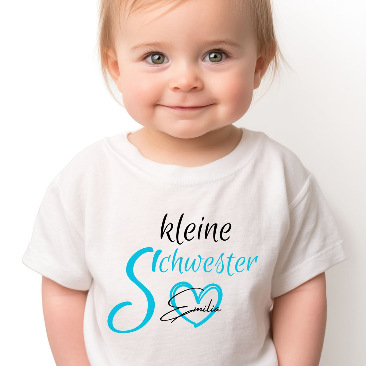 Geschwister Geschenk | Großer Bruder Kleine Schwester Shirt mit Namen