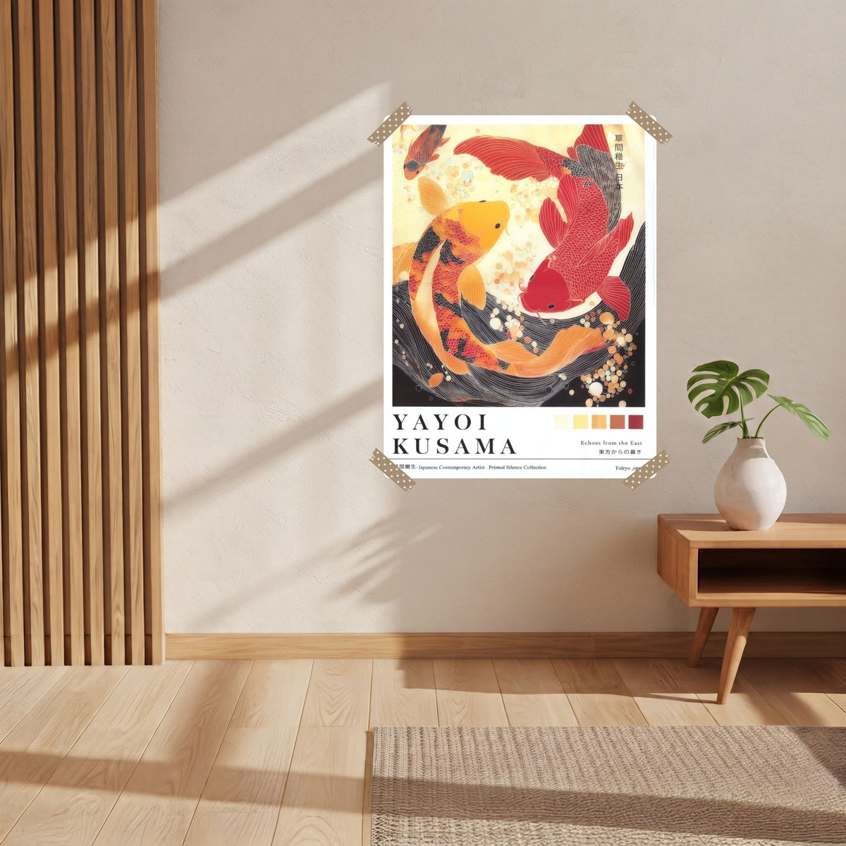 Japan Yayoi Kusama Poster | Asiatisches Fisch Leinwandbild Wanddeko