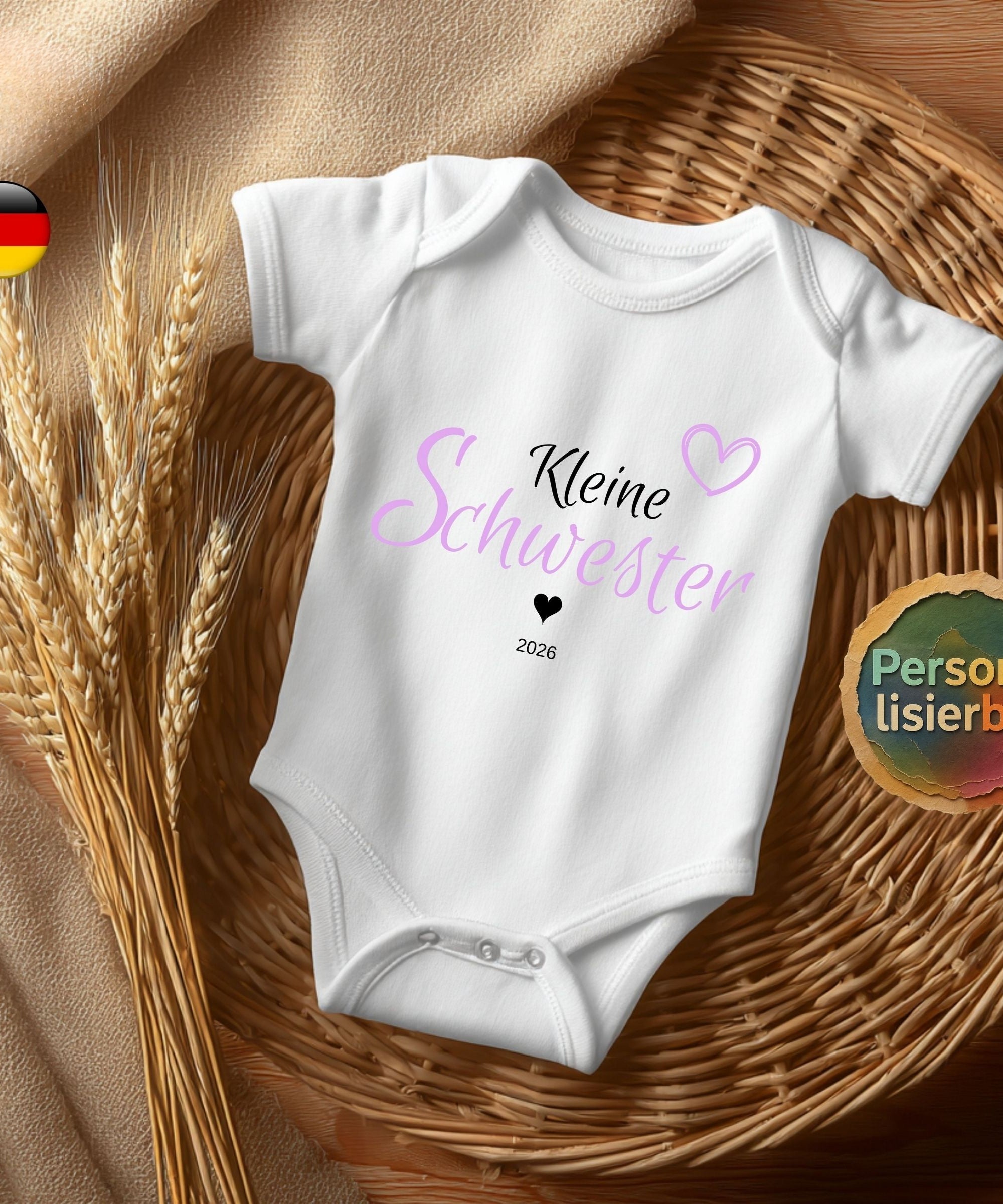 Geschwister Geschenk | Großer Kleiner Bruder Schwester Shirt mit Namen