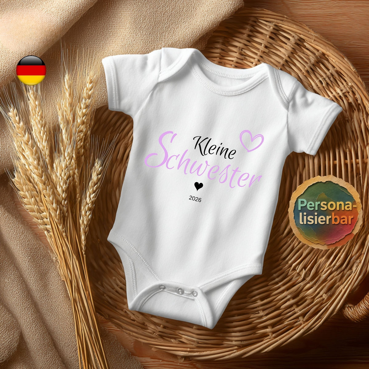 Geschwister Geschenk | Großer Kleiner Bruder Schwester Shirt mit Namen