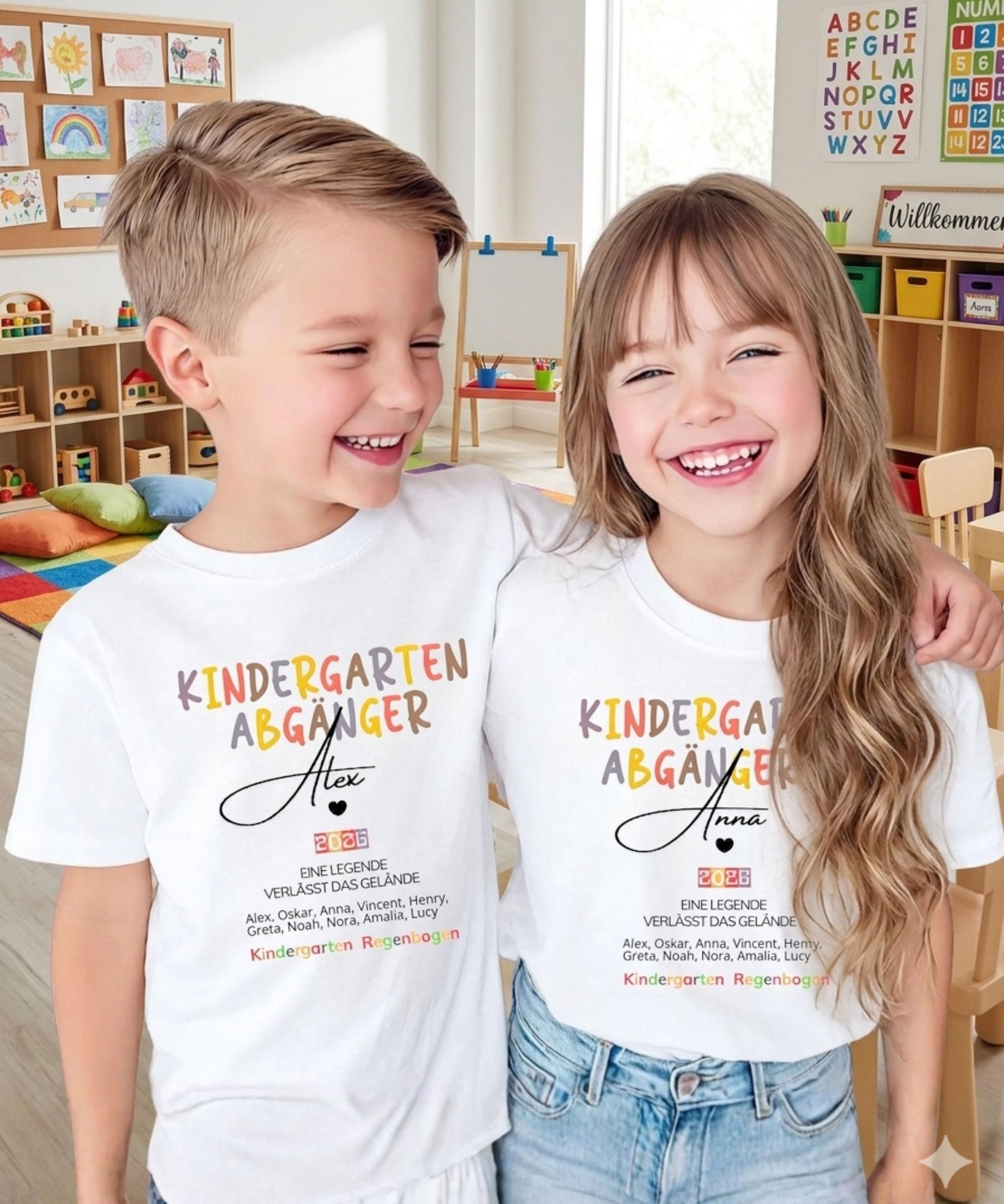 Kindergarten Abgänger 2026 Shirt personalisiert - Boho Abschied Geschenk Kita - Schulkind 2026 – Einschulung