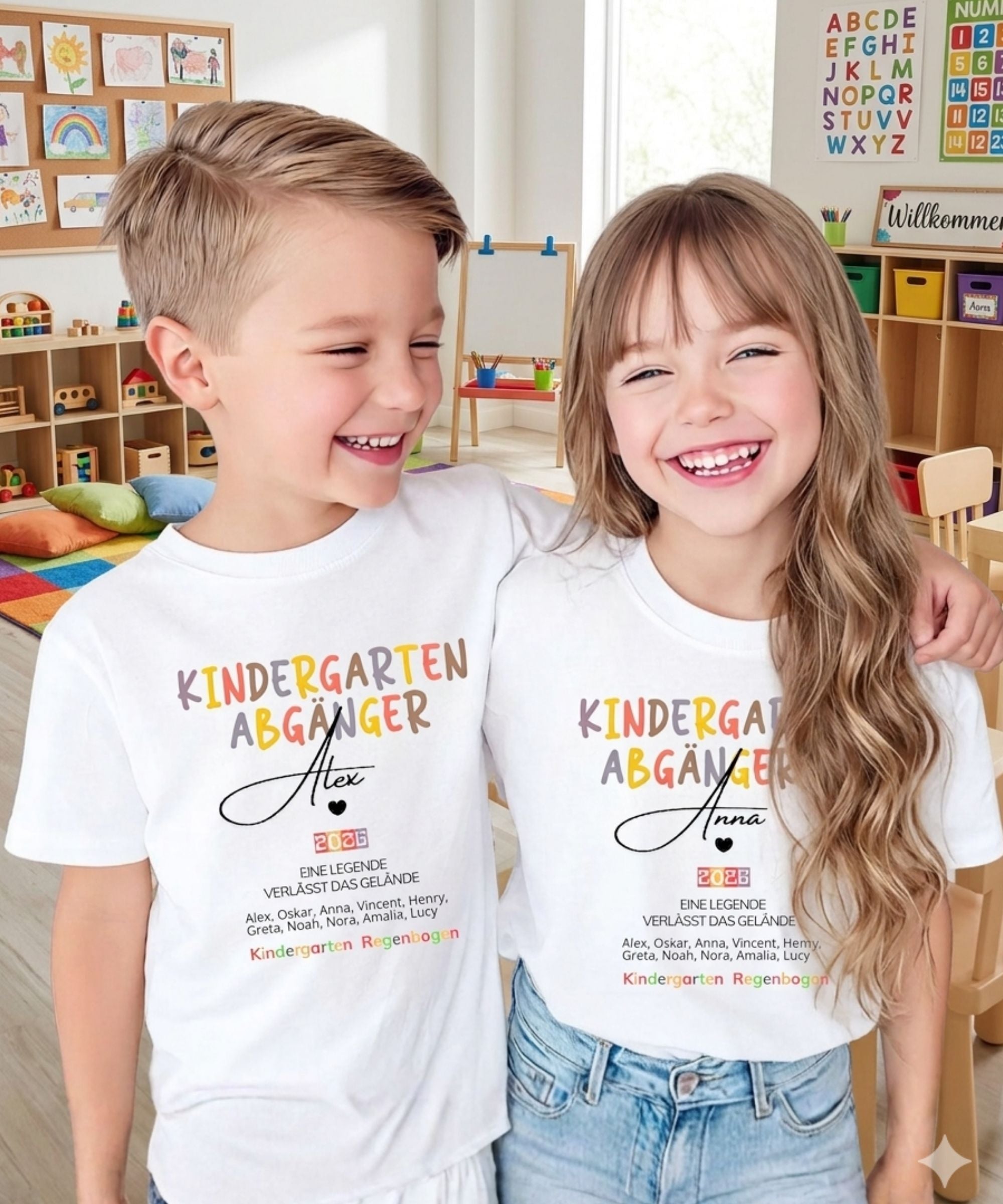 Kindergarten Abgänger 2026 Shirt personalisiert - Boho Abschied Geschenk Kita - Schulkind 2026 – Einschulung