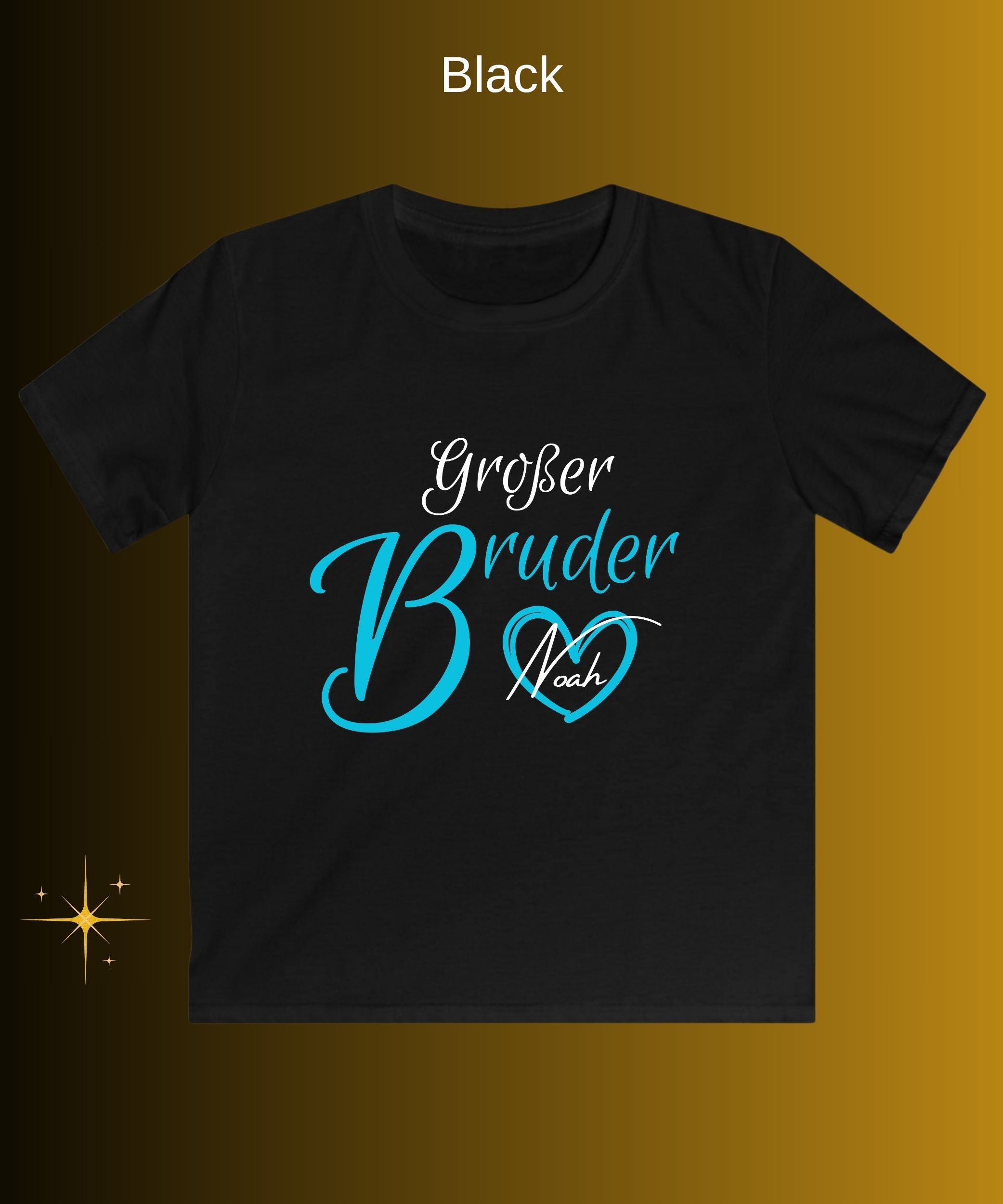 Geschwister Geschenk | Großer Bruder Kleine Schwester Shirt mit Namen