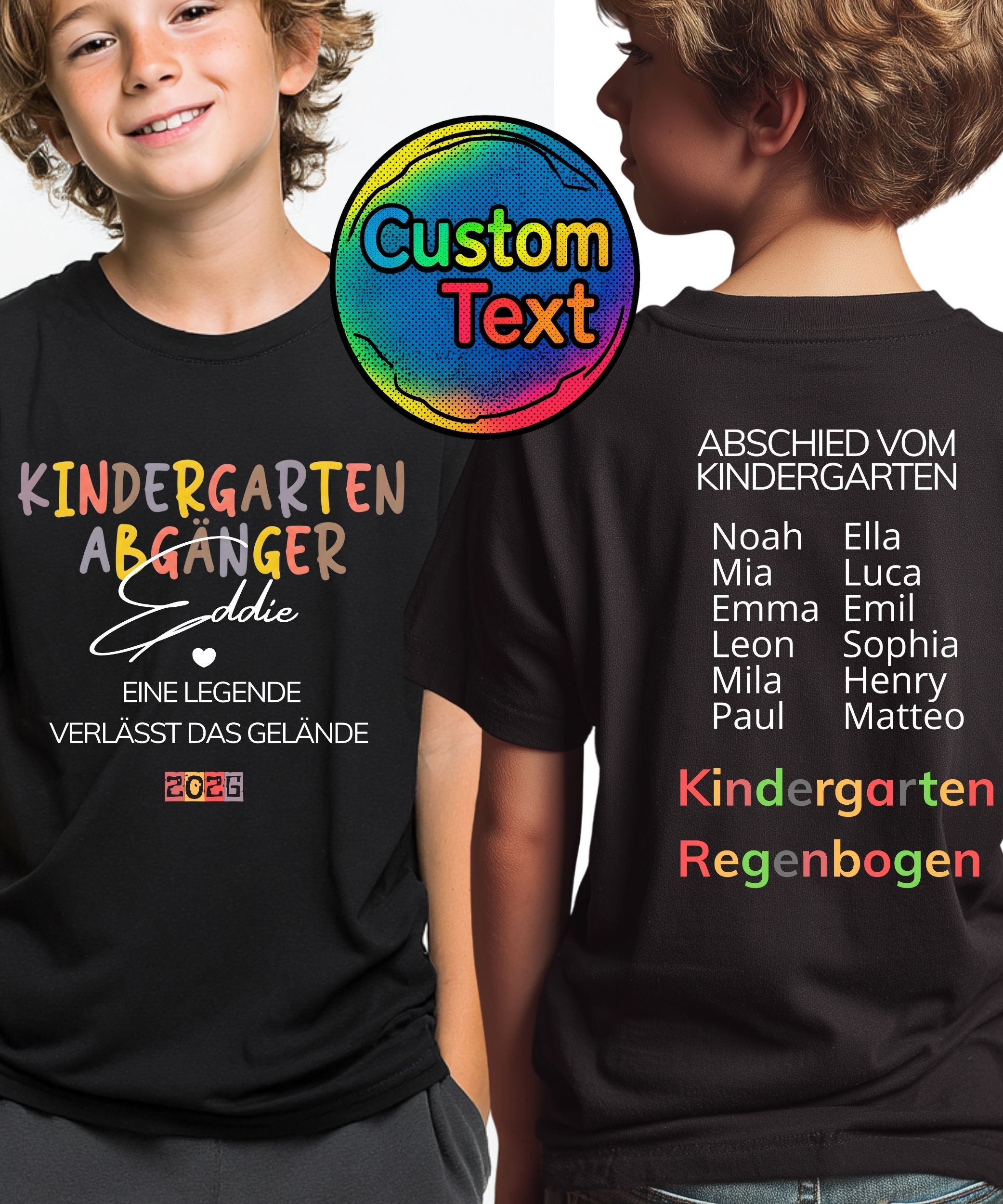 Kindergarten Abgänger 2026 Shirt personalisiert - Boho Abschied Geschenk Kita - Schulkind 2026 – Einschulung