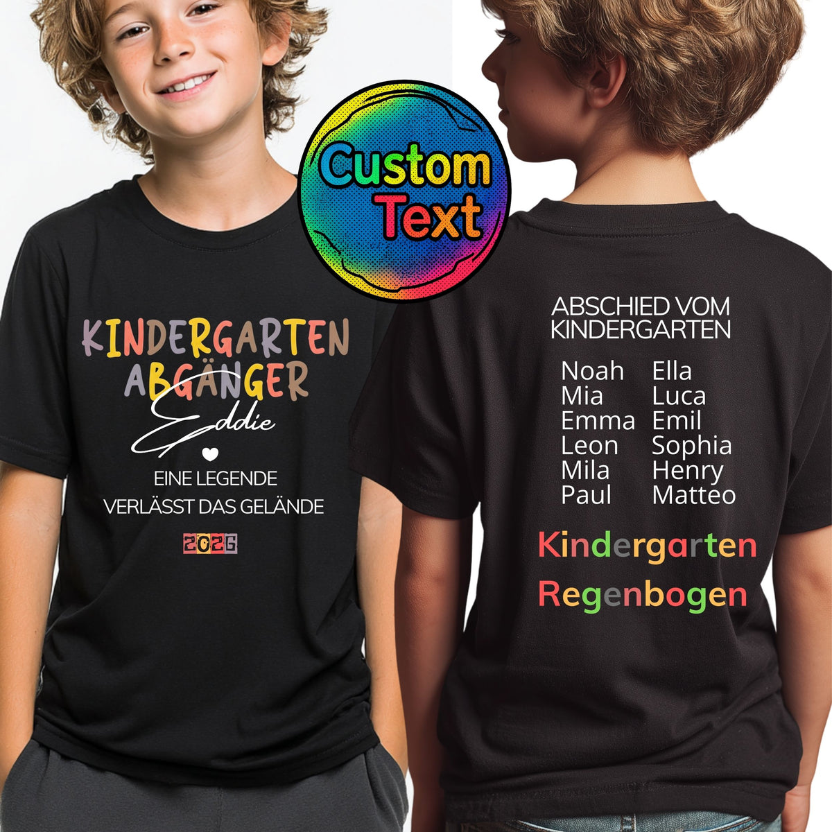 Kindergarten Abgänger 2026 Shirt personalisiert - Boho Abschied Geschenk Kita - Schulkind 2026 – Einschulung