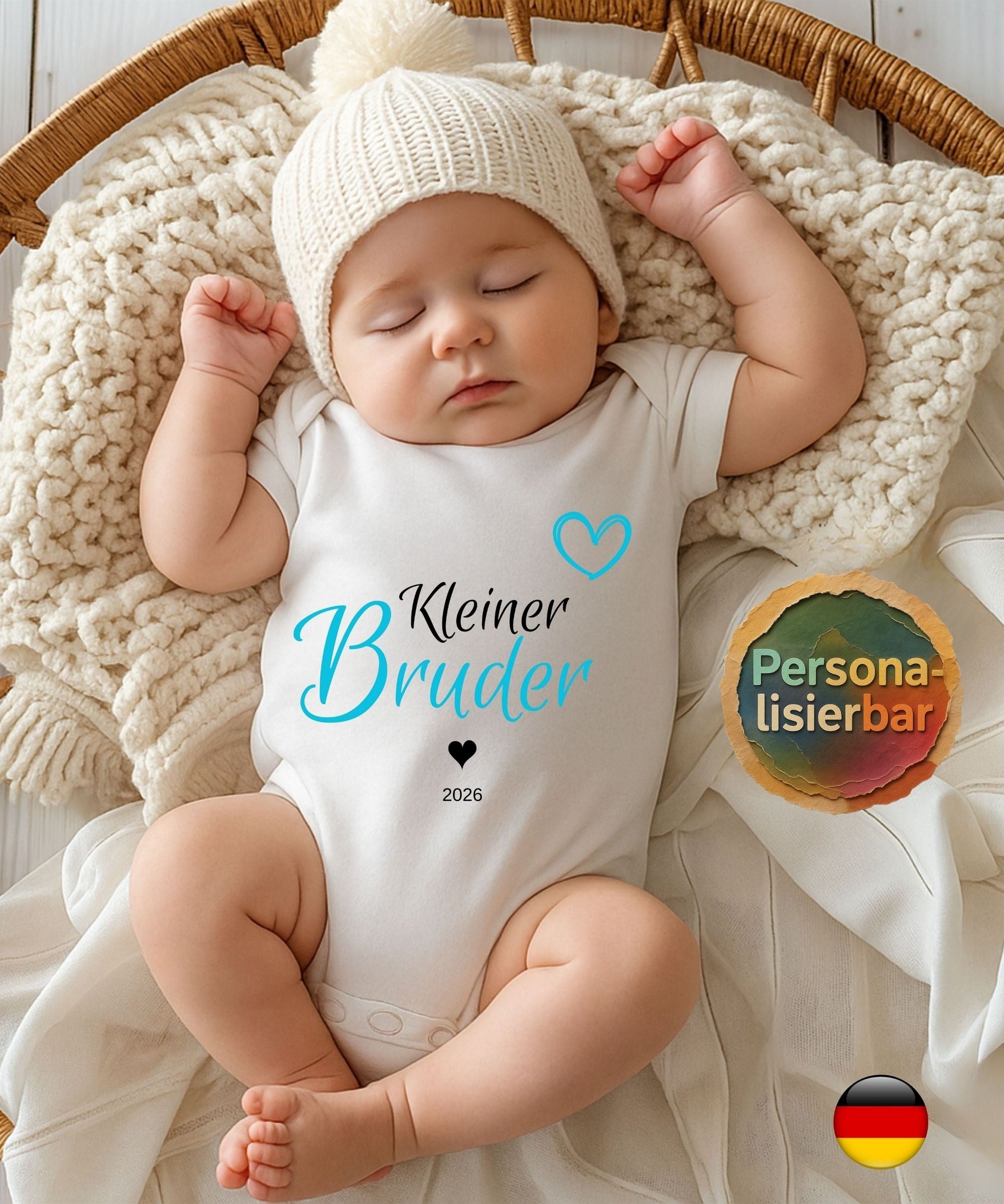 Geschwister Geschenk | Großer Kleiner Bruder Schwester Shirt mit Namen