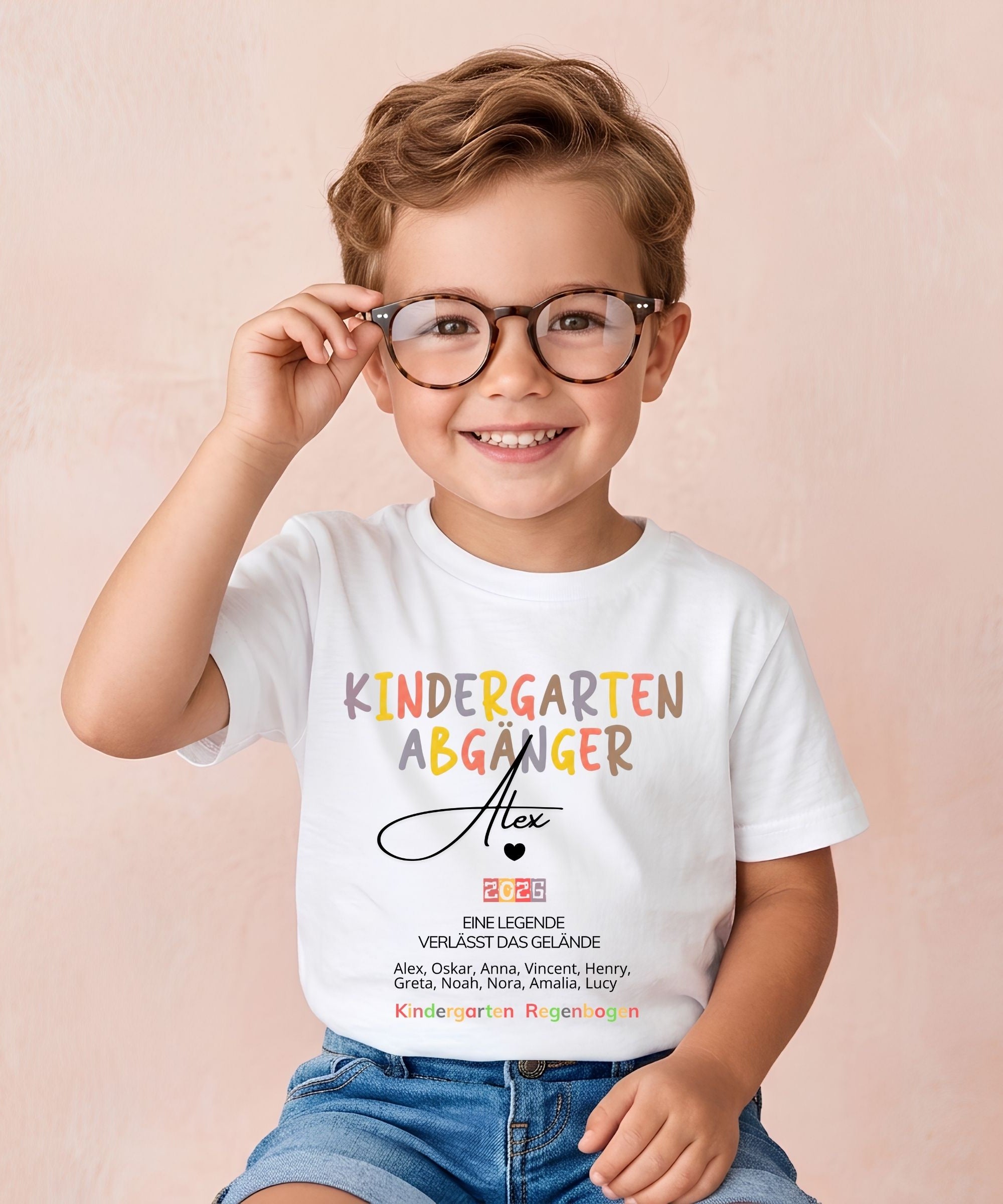 Kindergarten Abgänger 2026 Shirt personalisiert - Boho Abschied Geschenk Kita - Schulkind 2026 – Einschulung