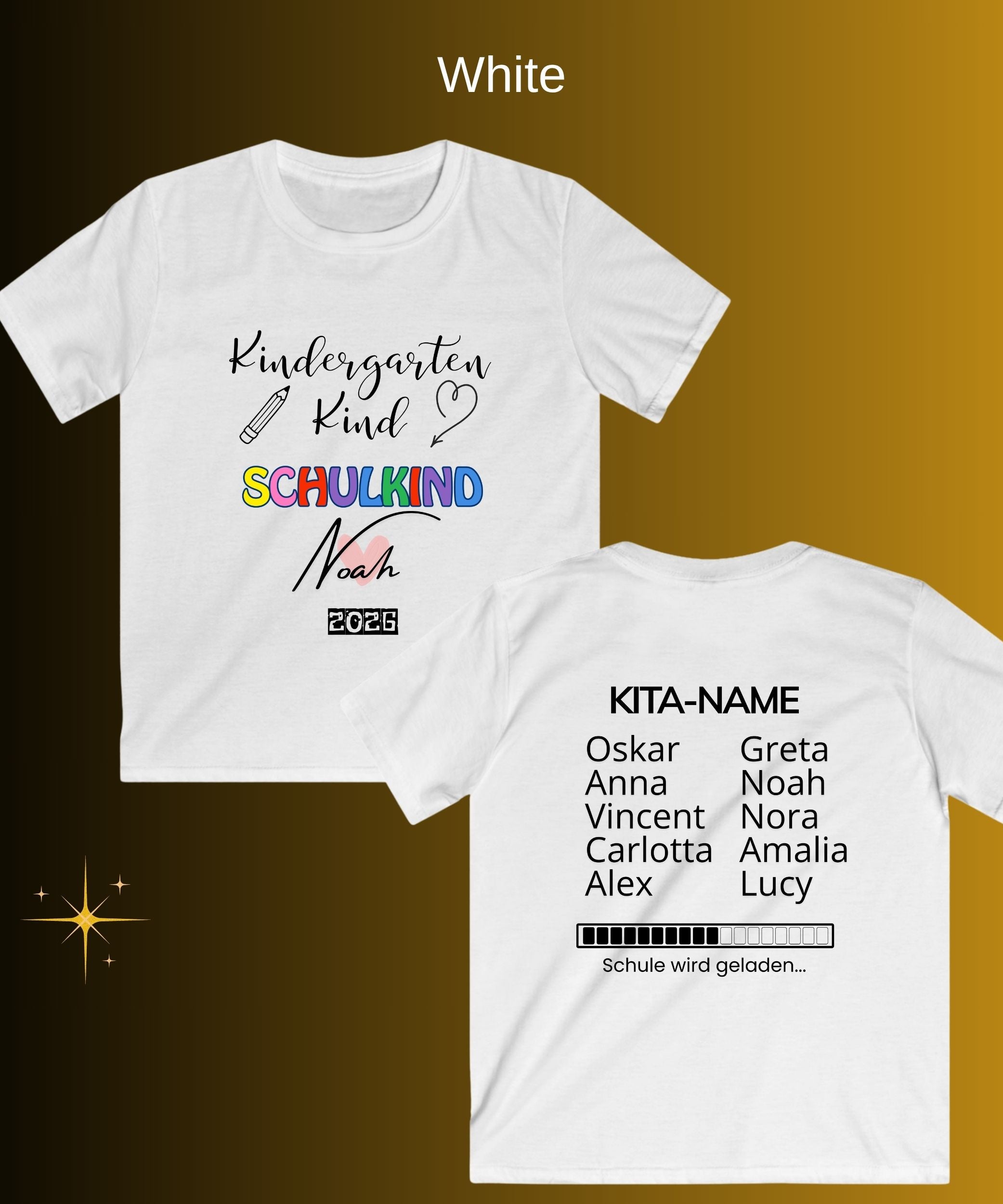 Schulkind Geschenk | Personalisiertes Kindergarten Kind T-Shirt mit Namen