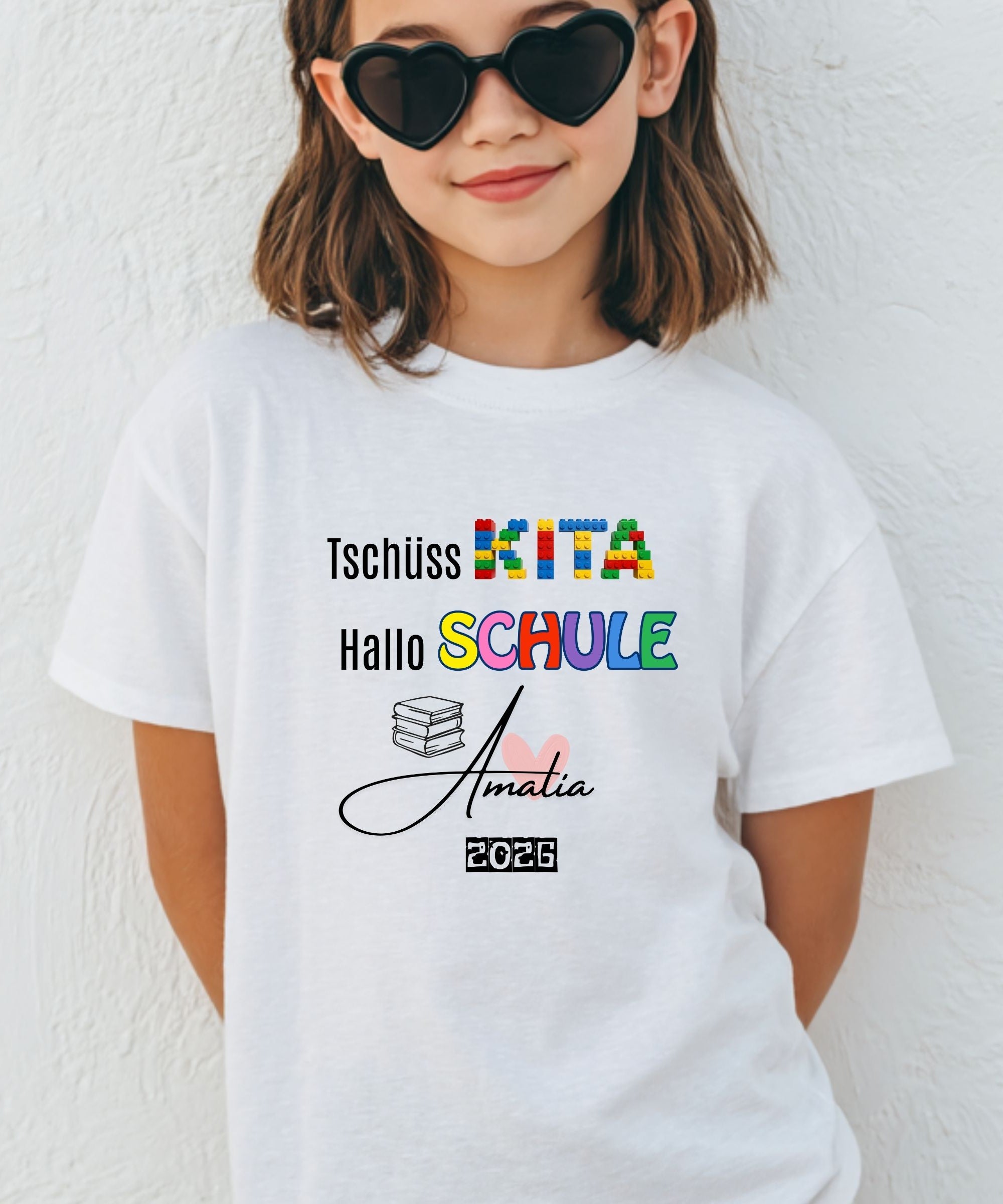 Kita Abschied Geschenk | Personalisiertes Tschüss Kita T-Shirt mit Namen