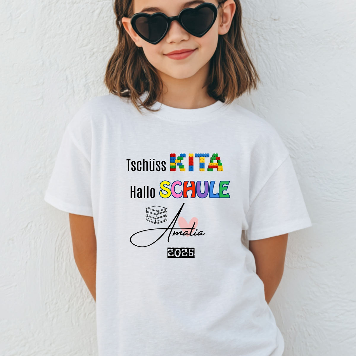 Kita Abschied Geschenk | Personalisiertes Tschüss Kita T-Shirt mit Namen