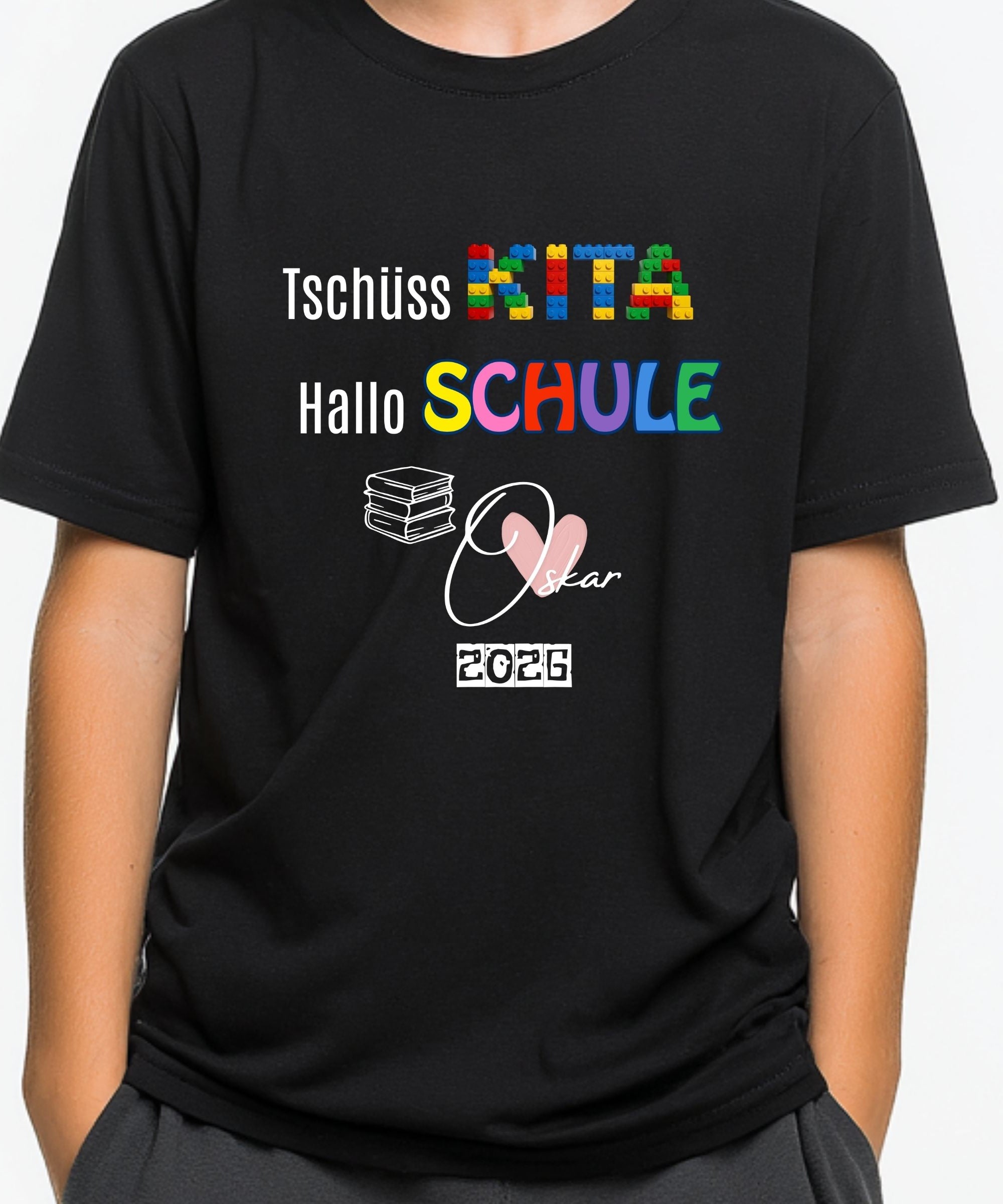 Kita Abschied Geschenk | Personalisiertes Tschüss Kita T-Shirt mit Namen