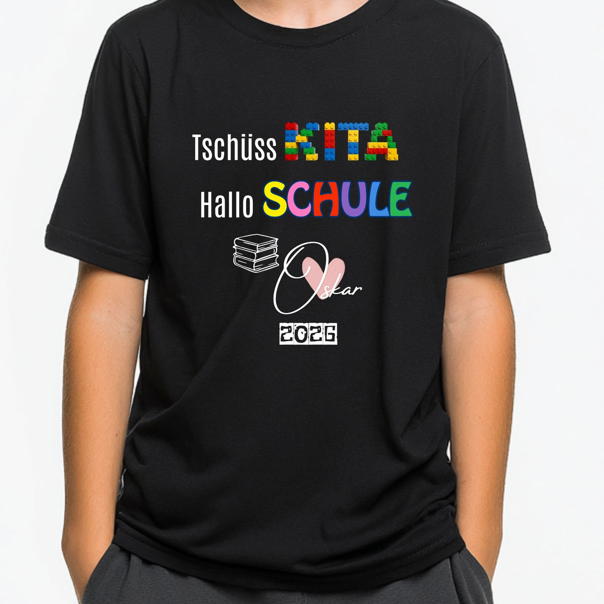 Kita Abschied Geschenk | Personalisiertes Tschüss Kita T-Shirt mit Namen