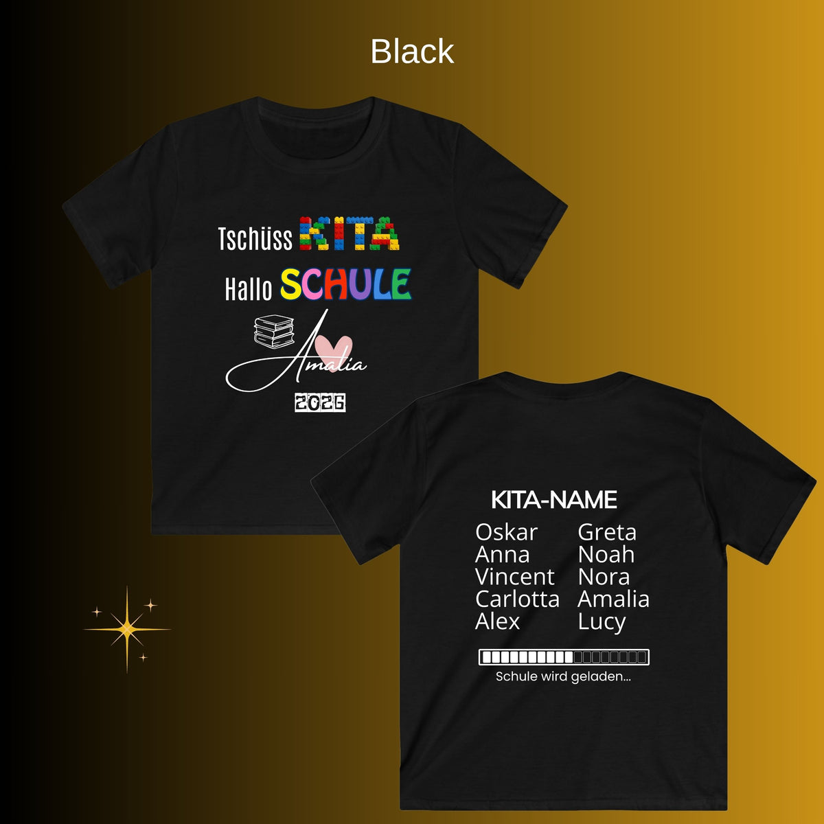 Kita Abschied Geschenk | Personalisiertes Tschüss Kita T-Shirt mit Namen
