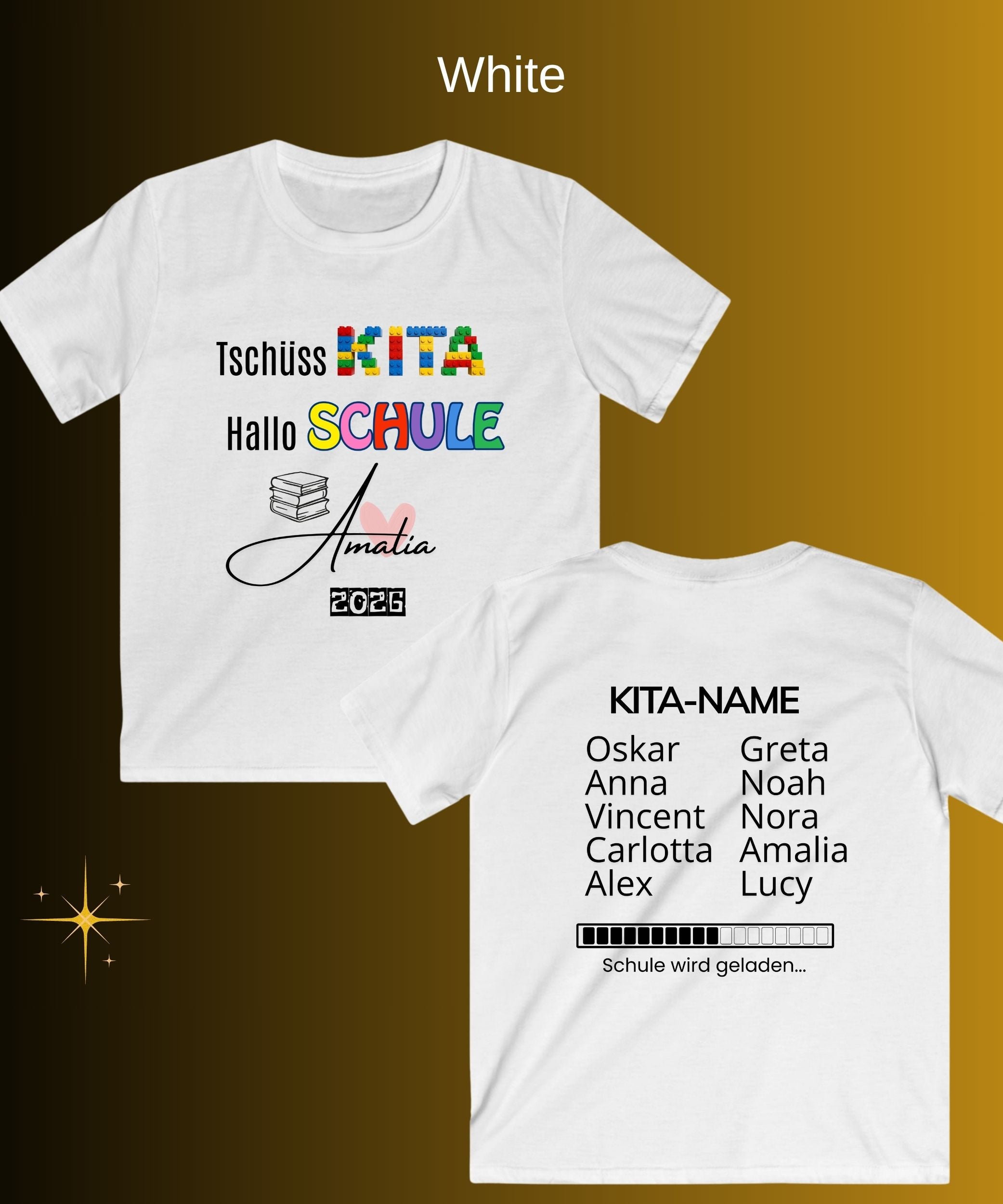 Kita Abschied Geschenk | Personalisiertes Tschüss Kita T-Shirt mit Namen