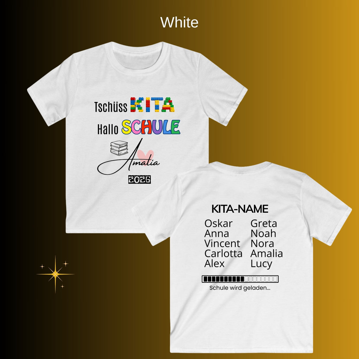 Kita Abschied Geschenk | Personalisiertes Tschüss Kita T-Shirt mit Namen