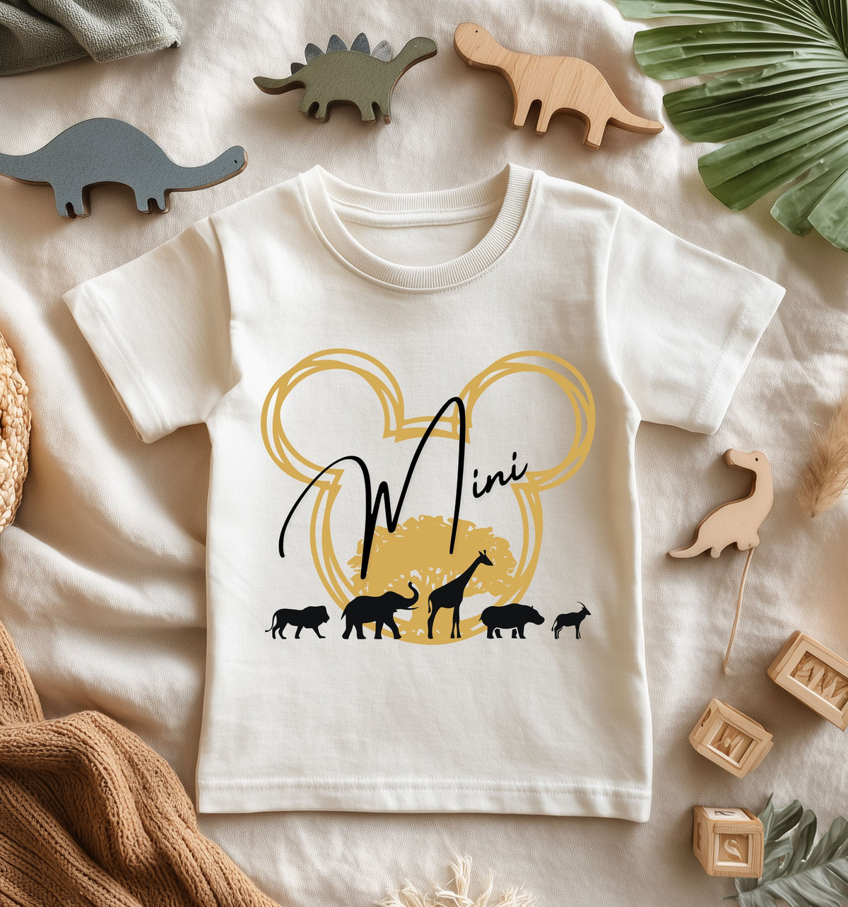 Geschenk zur Geburt | Mama & Mini Partnerlook Safari-Shirt & Body